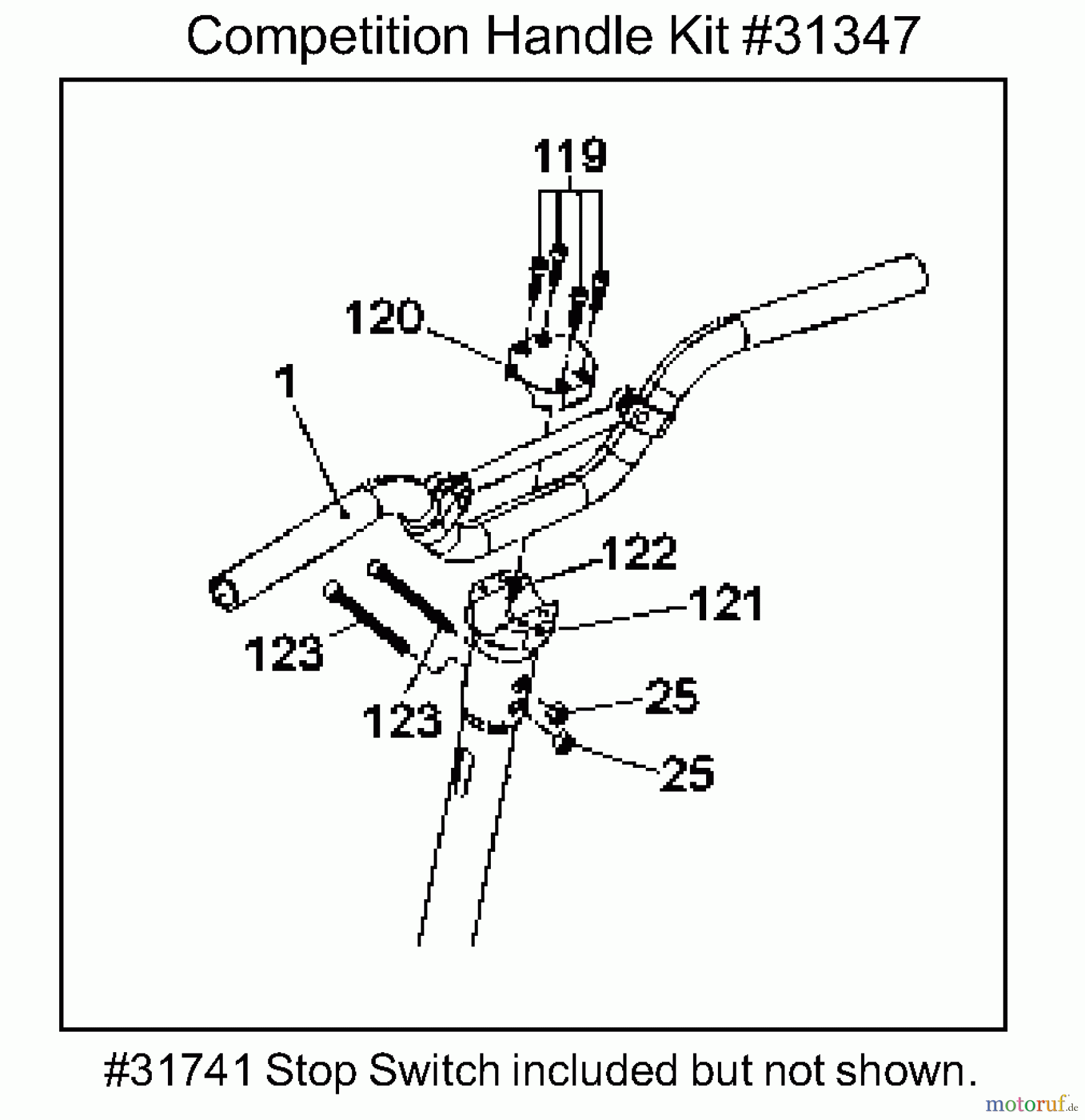 Tanaka Sonstiges PB-SE802 - Tanaka Moby 35cc PowerBoard Competition Handle Kit