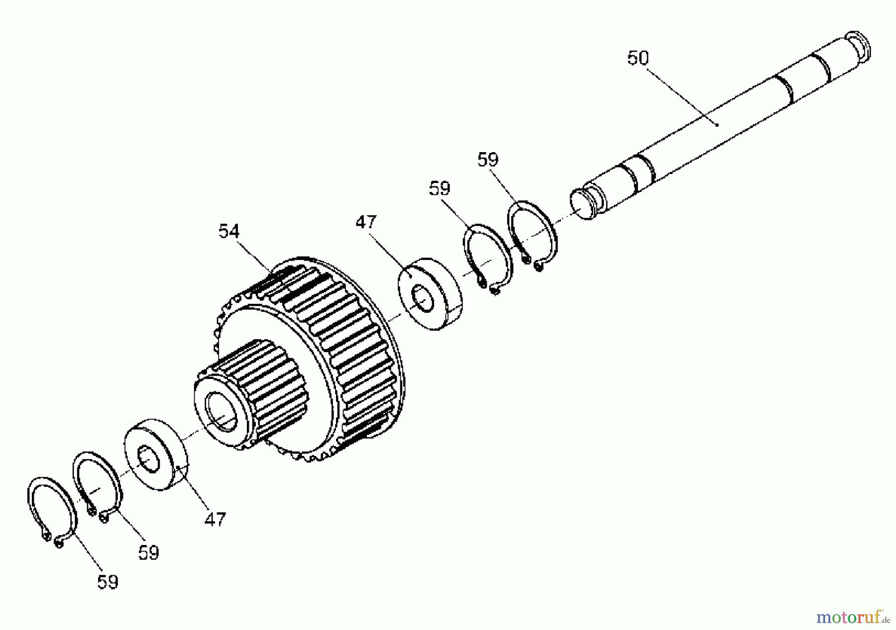 Tanaka Sonstiges PB-SE803 - Tanaka Moby-XL 40cc PowerBoard Sprocket & Drive Shaft