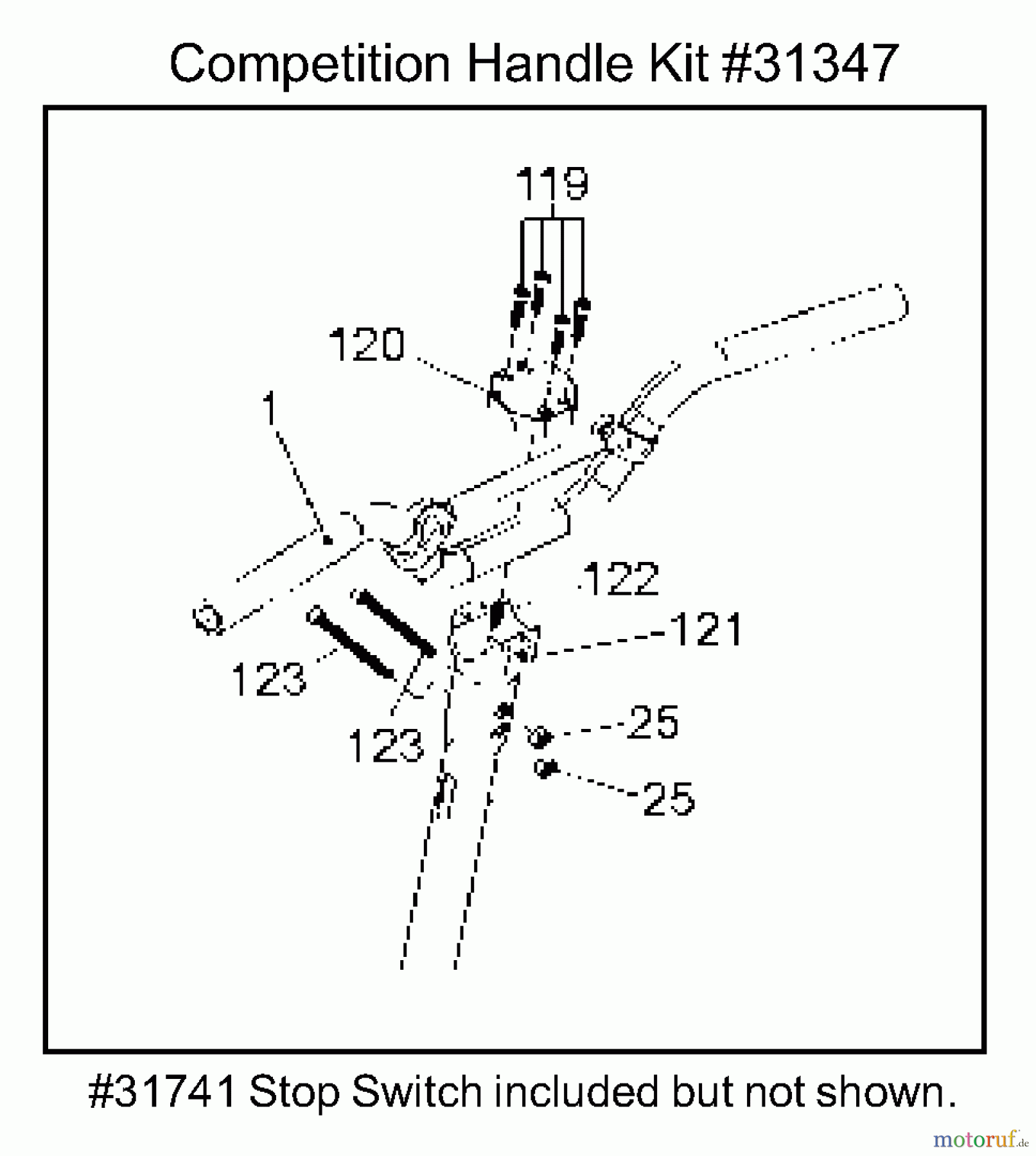  Tanaka Sonstiges PB-SE833 - Tanaka Moby 33cc PowerBoard Competition Handle Kit (#31347) Components