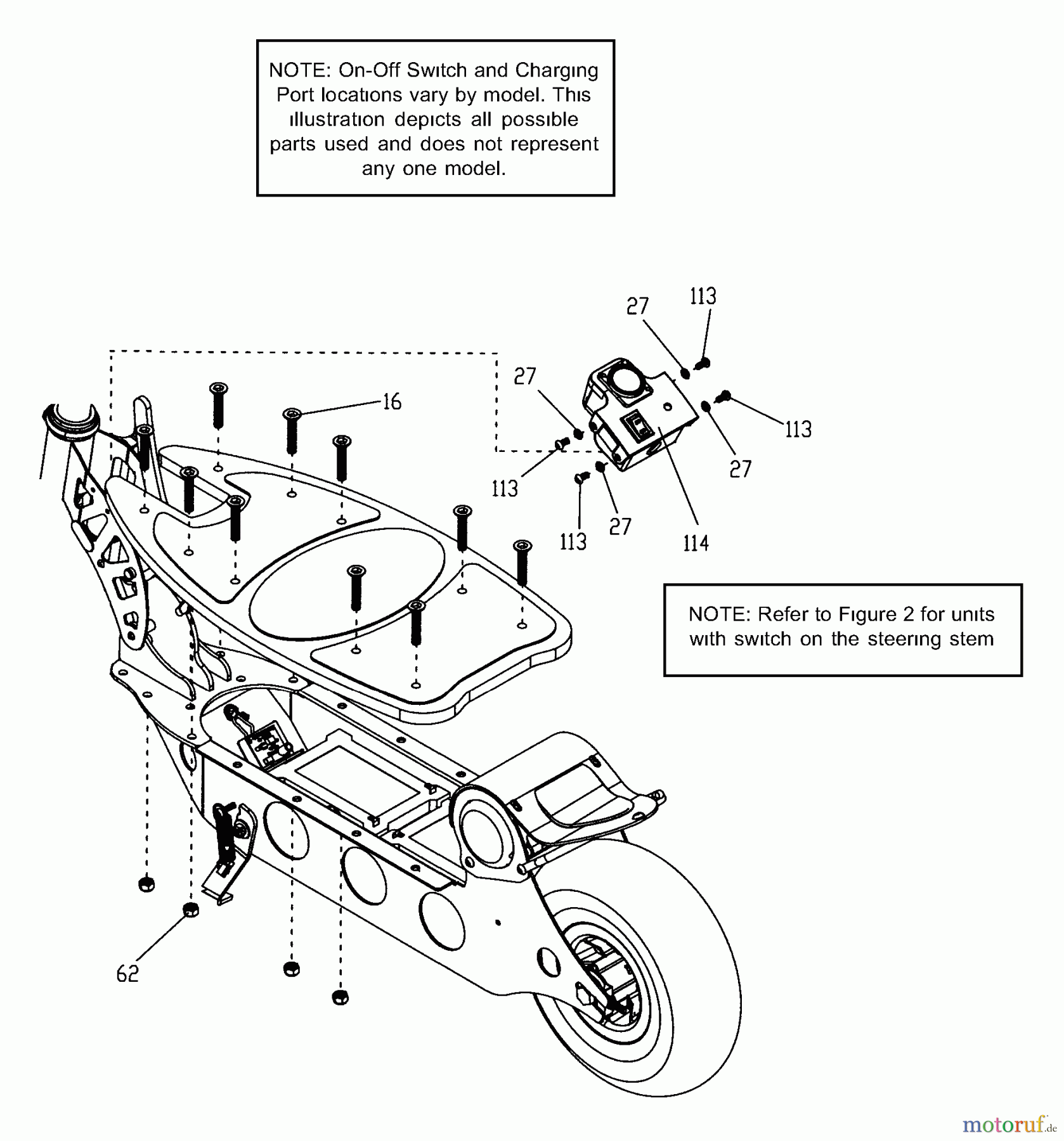  Tanaka Sonstiges PB-SM806 - Tanaka 450 Watt Electric PowerBoard Deck Mounting Hardware & Control Panel