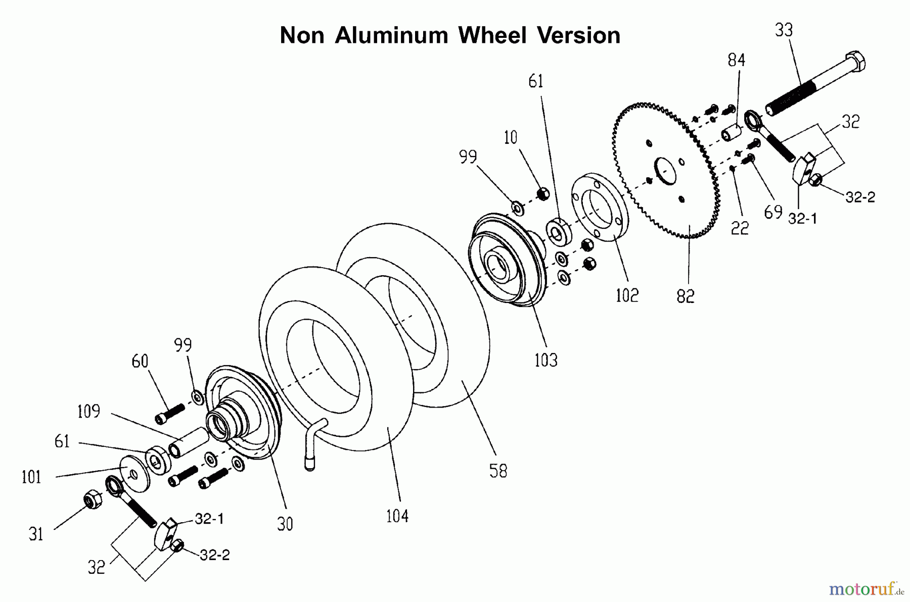  Tanaka Sonstiges PB-SM806 - Tanaka 450 Watt Electric PowerBoard Rear Wheel, Sprocket & Adjusters, Version 1