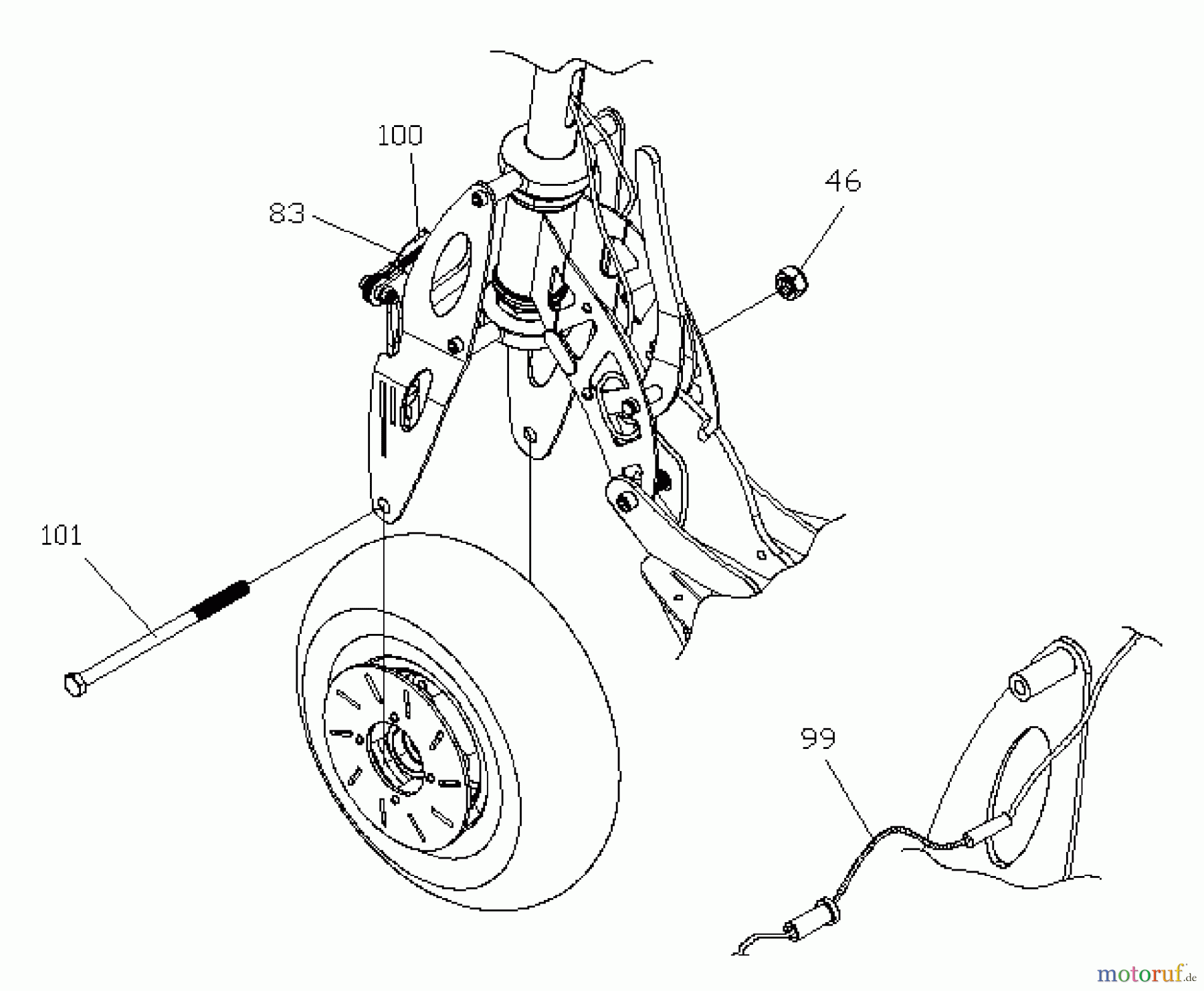  Tanaka Sonstiges PB-SM809-HD - Tanaka 550 Watt Electric PowerBoard Front Axle & Brake Cable End