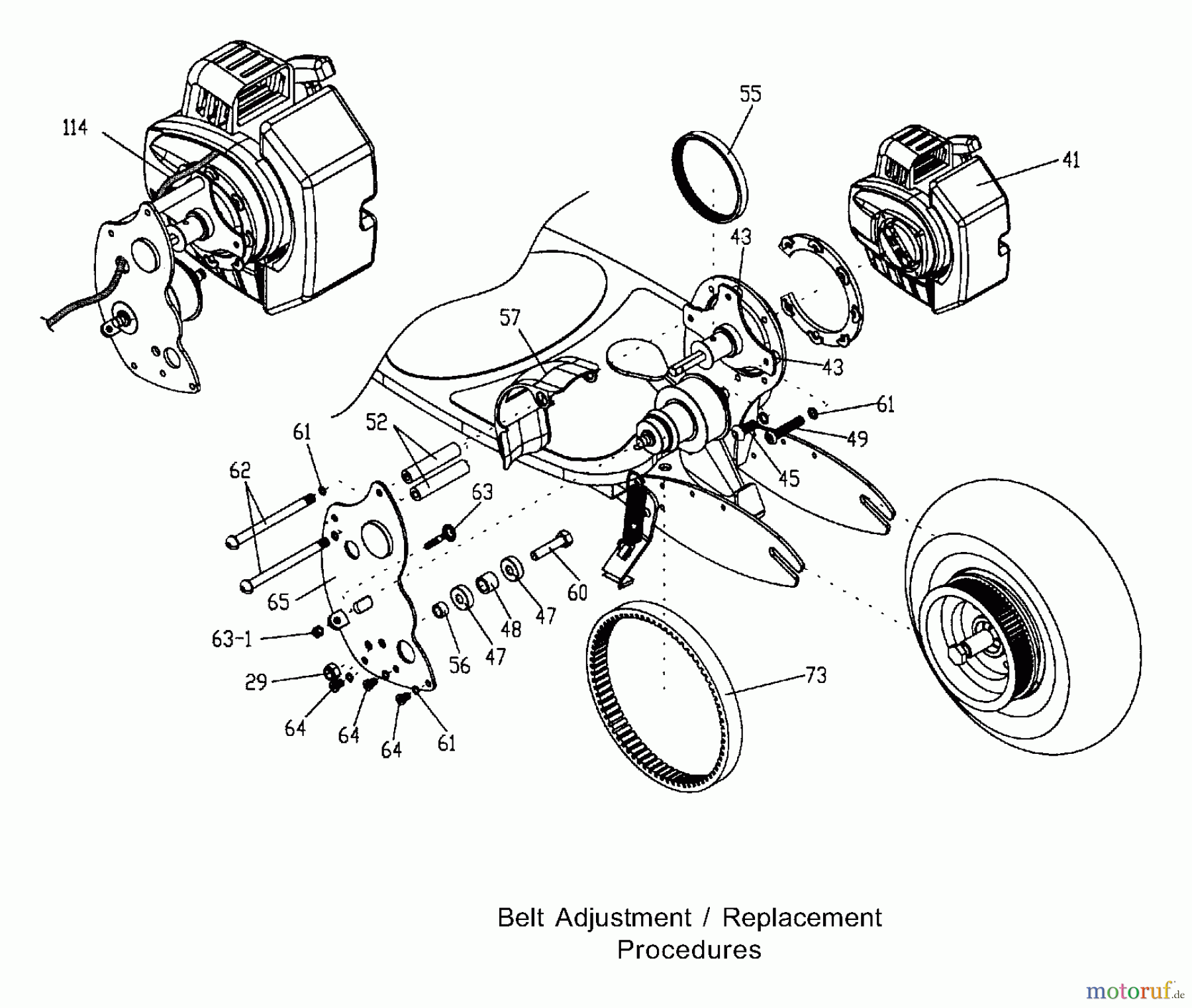  Tanaka Sonstiges TPB-350GX - Tanaka 35cc PowerBoard Belts, Fender & Mounting Ring