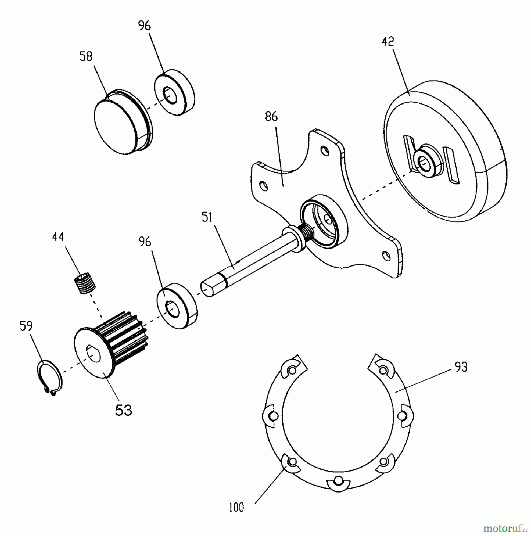 Tanaka Sonstiges TPB-350GX - Tanaka 35cc PowerBoard Clutch Drum & Mounting Ring