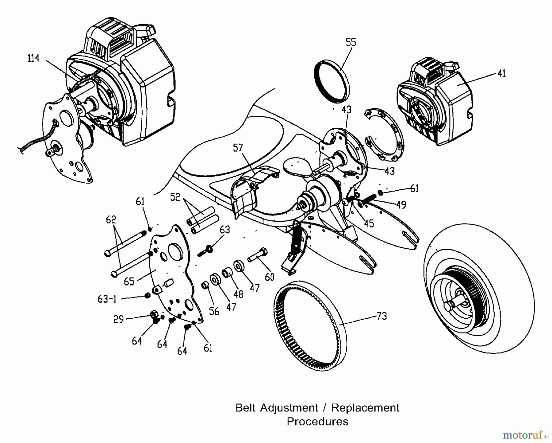 Tanaka Sonstiges TPB-400GX - Tanaka 40cc PowerBoard Belts, Fender & Mounting Ring