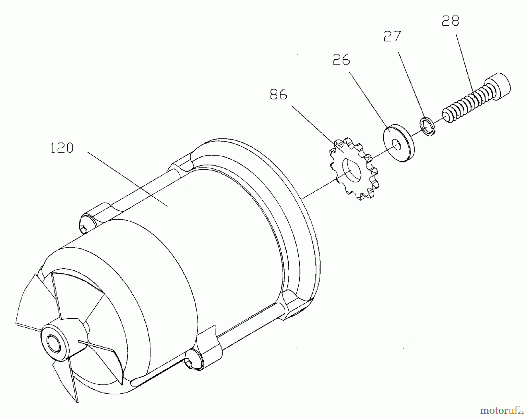 Tanaka Sonstiges TPB-450EL - Tanaka 450 Watt Electric PowerBoard Motor & Small Gear