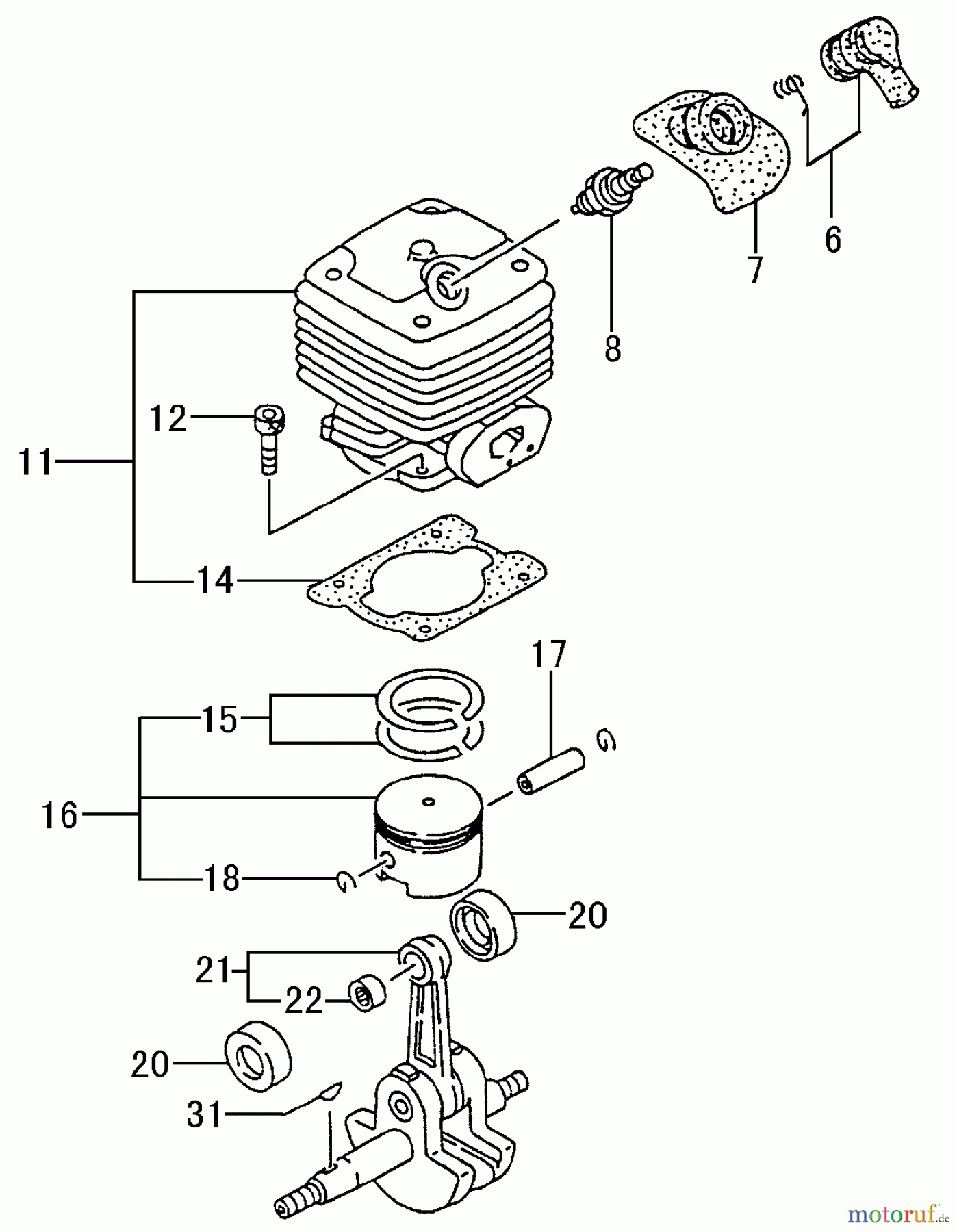 Tanaka Sonstiges TPK-470GS - Tanaka 47cc Paveracer Kart Cylinder, Piston