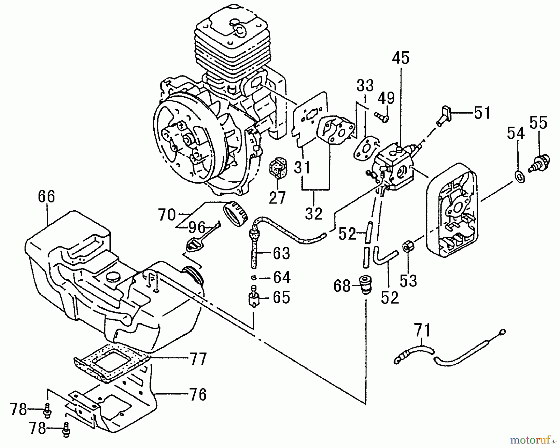 Tanaka Sonstiges TPK-470GS - Tanaka 47cc Paveracer Kart Fuel System