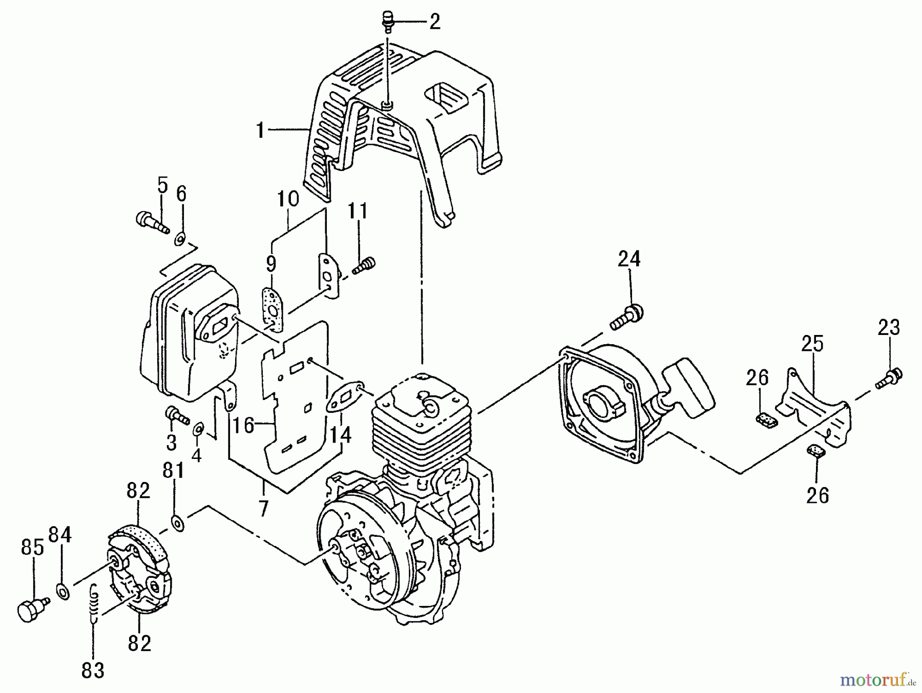  Tanaka Sonstiges TPK-470GS - Tanaka 47cc Paveracer Kart Muffler & Clutch