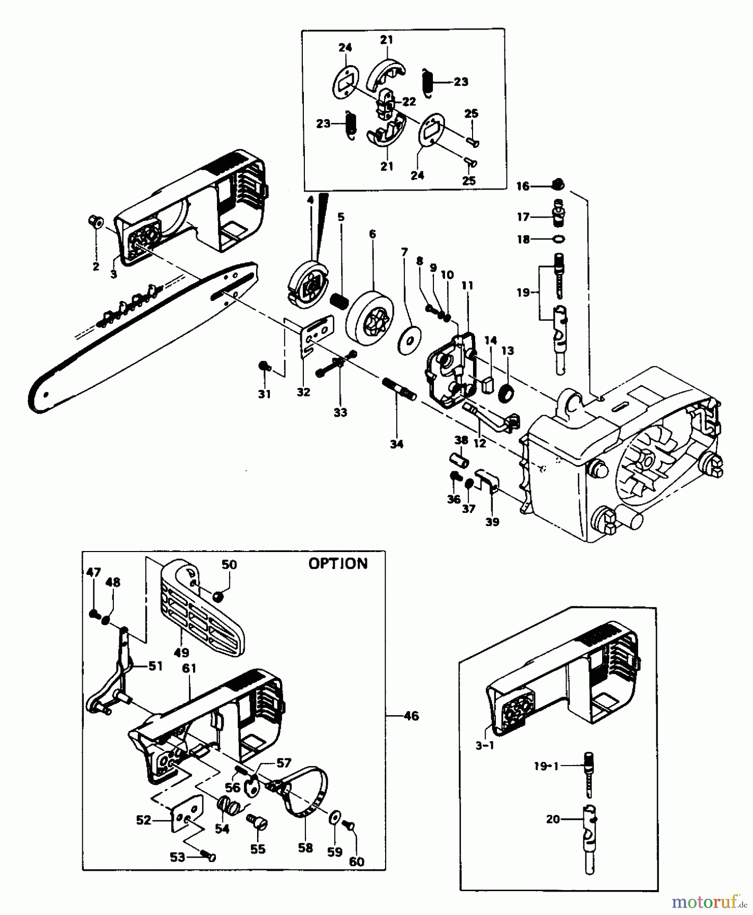  Tanaka Motorsägen ECS-300 - Tanaka Chainsaw Oil Pump & Side Case