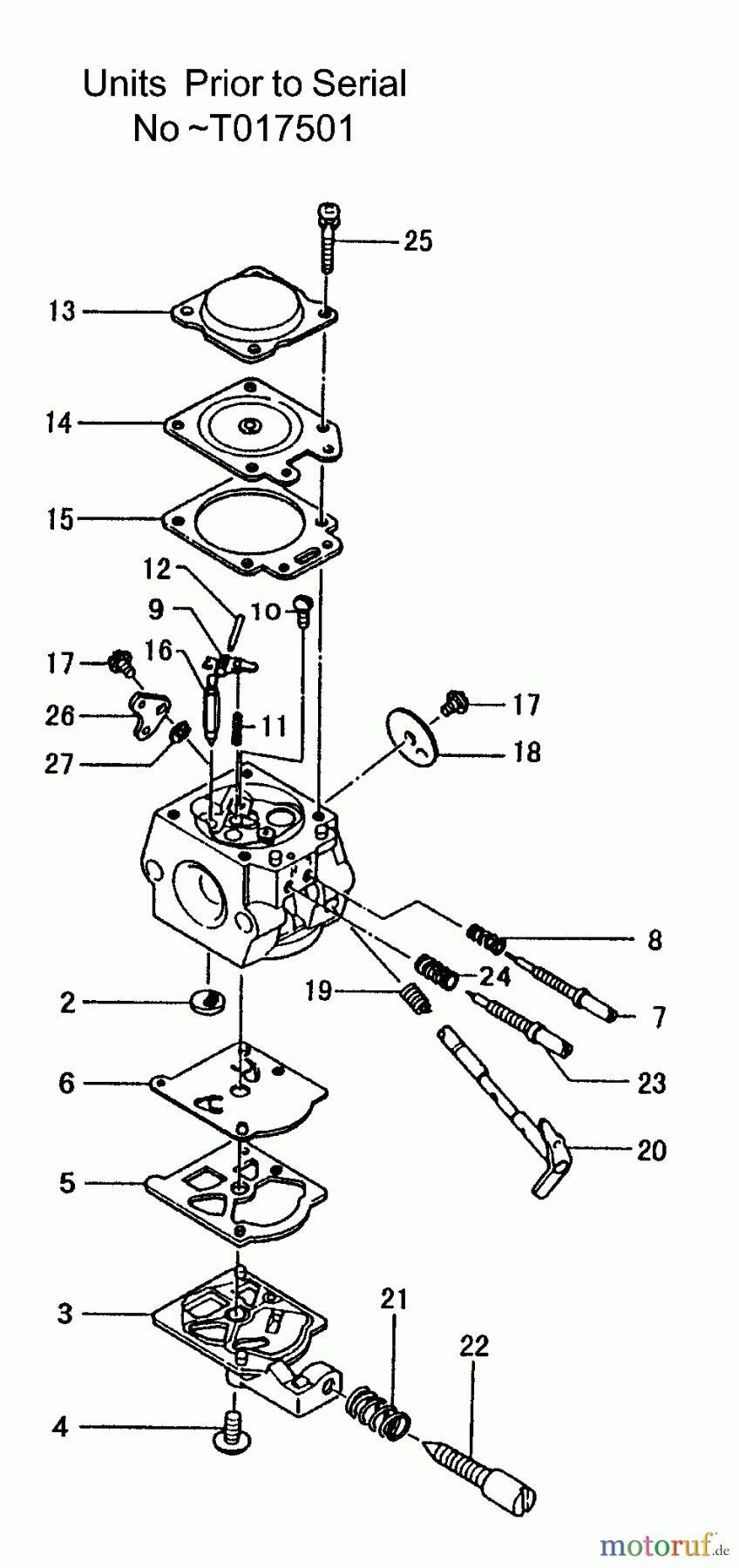 Tanaka Motorsägen ECS-3301 - Tanaka Chainsaw Carburetor (~T017501)