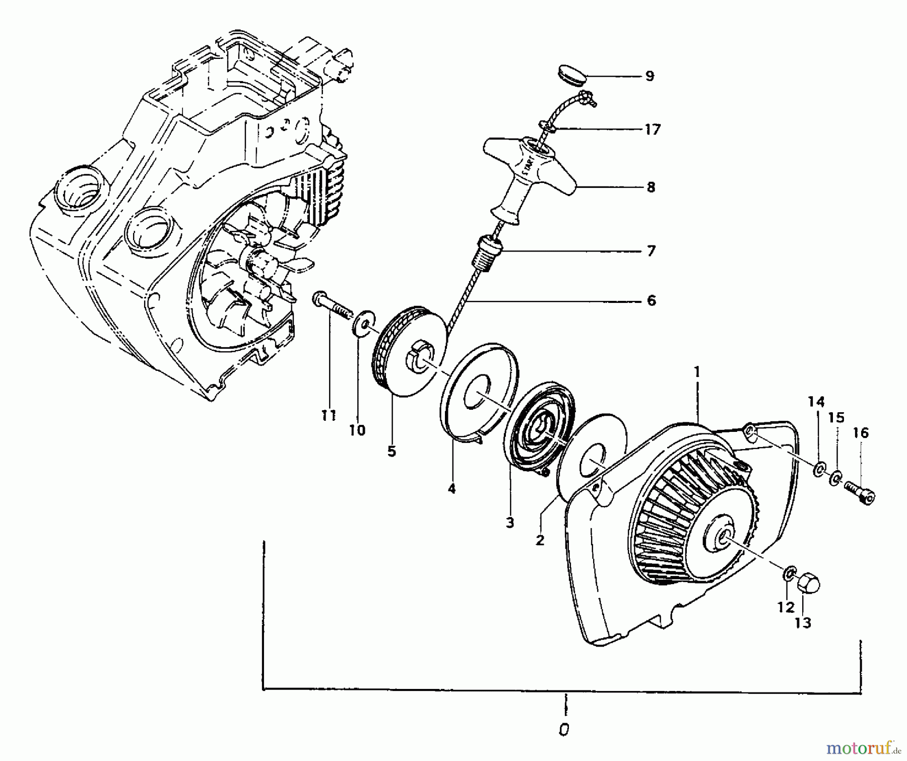  Tanaka Motorsägen ECS-35 - Tanaka Chainsaw Recoil Starter