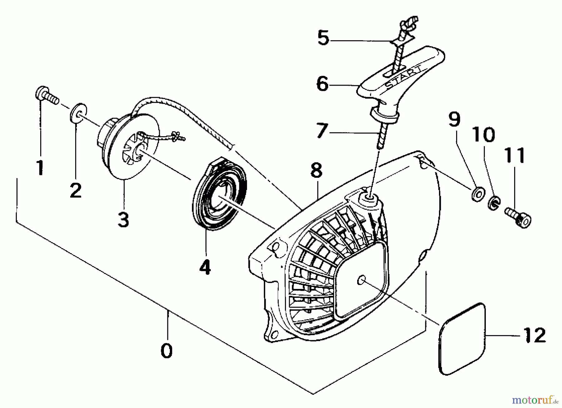 Tanaka Motorsägen ECS-3500 - Tanaka Chainsaw Recoil Starter