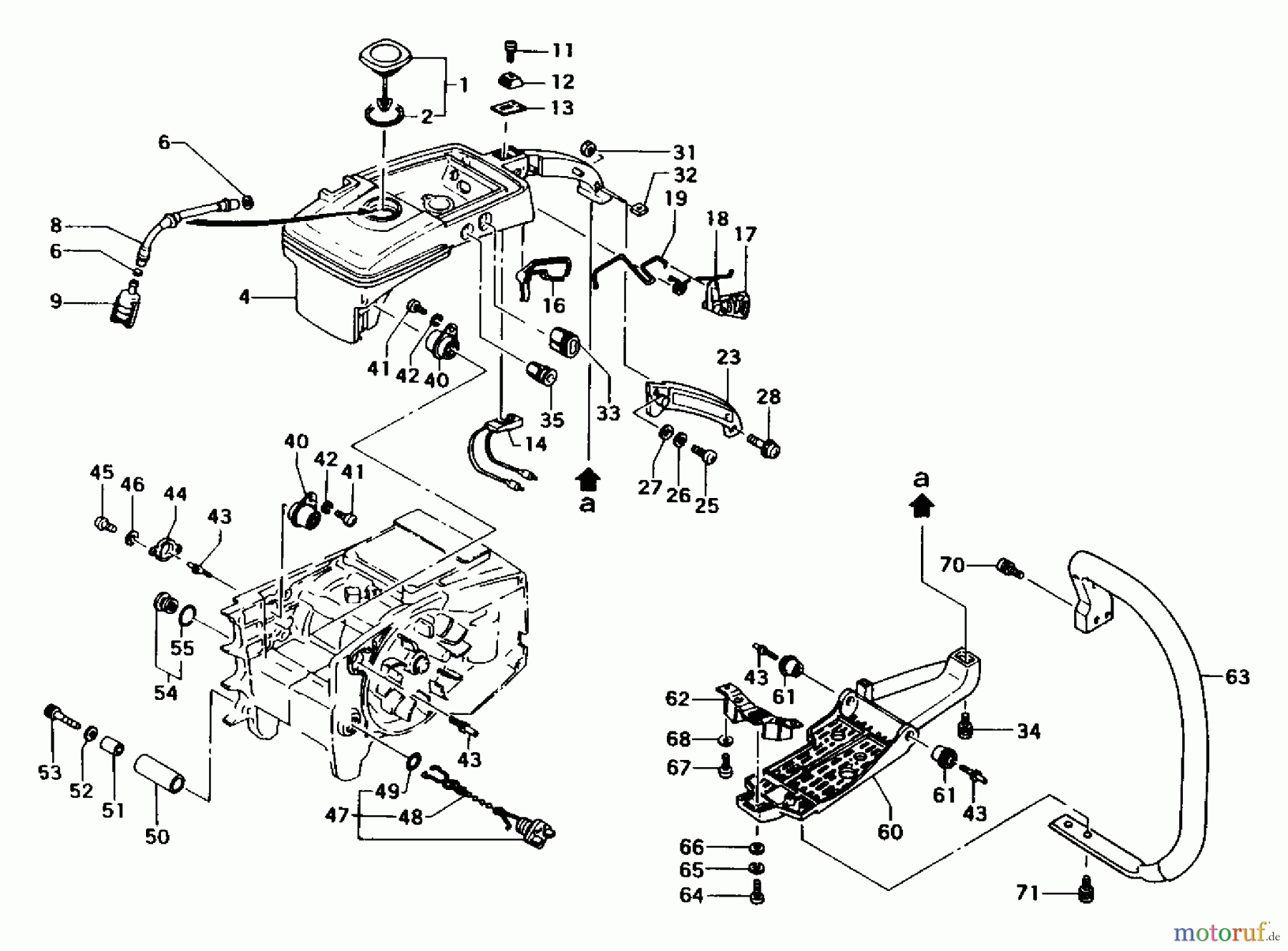 Tanaka Motorsägen ECS-3500B - Tanaka Chainsaw Handle
