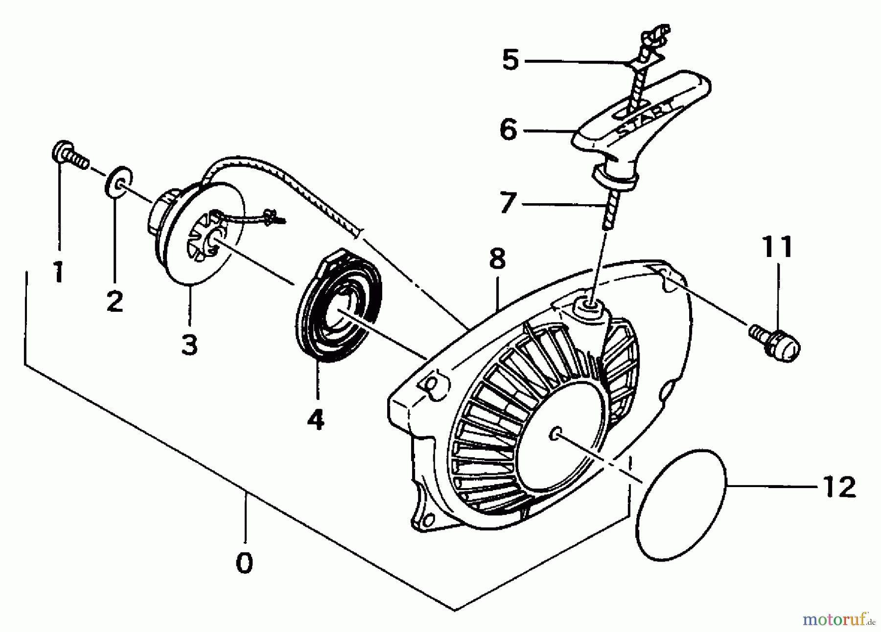 Tanaka Motorsägen ECS-3500B - Tanaka Chainsaw Recoil Starter