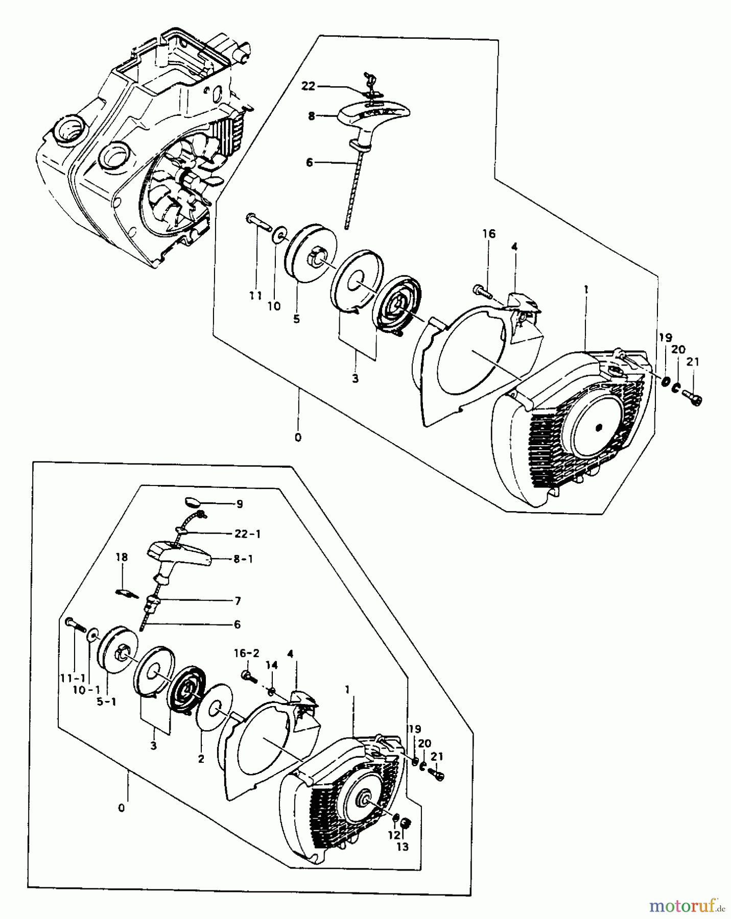  Tanaka Motorsägen ECS-351 - Tanaka Chainsaw Recoil Starter