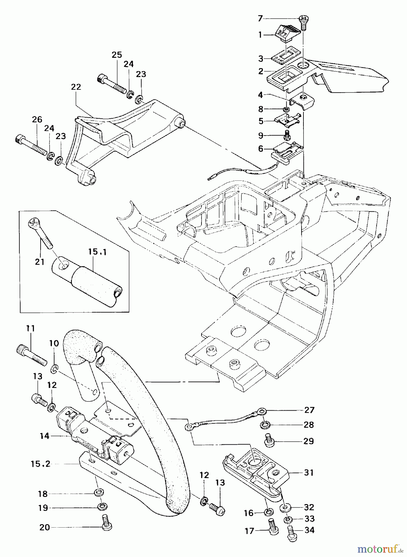 Tanaka Motorsägen ECS-370 - Tanaka Chainsaw Handle & Stop Switch