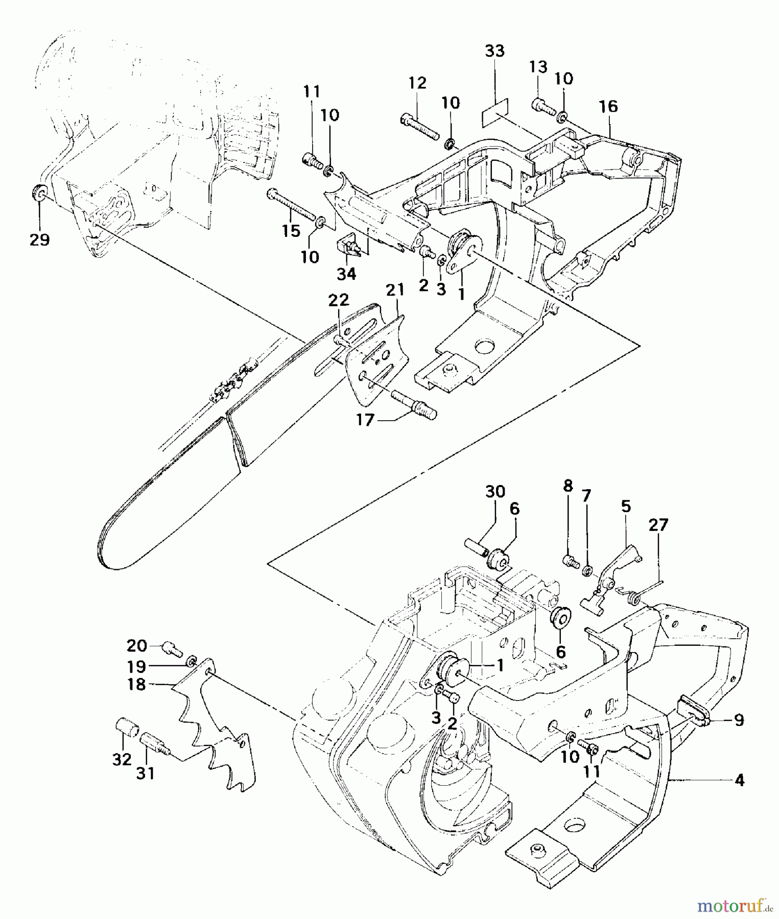Tanaka Motorsägen ECS-370 - Tanaka Chainsaw Rear Handle
