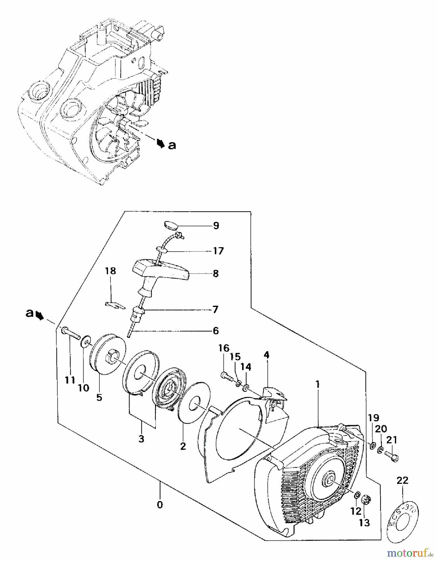 Tanaka Motorsägen ECS-370 - Tanaka Chainsaw Recoil Starter