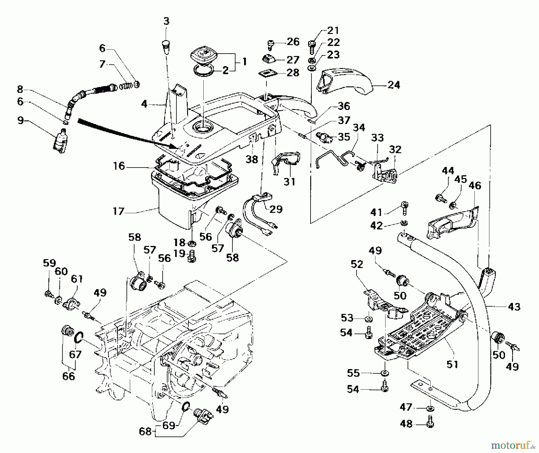 Tanaka Motorsägen ECS-4000 - Tanaka Chainsaw Handle