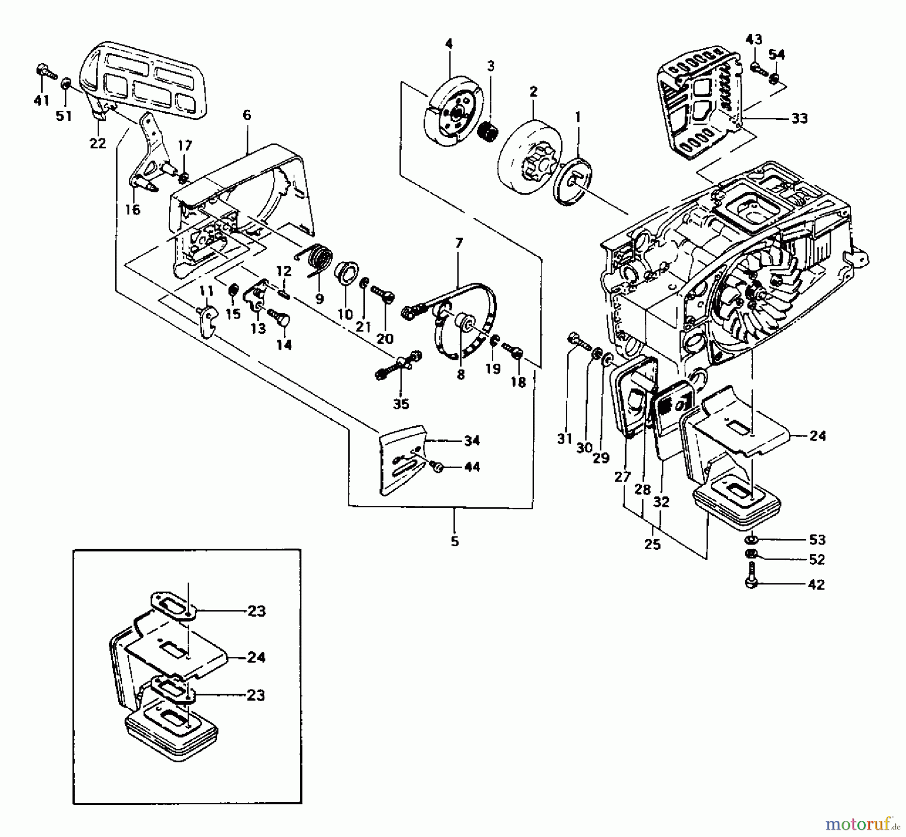 Tanaka Motorsägen ECS-506 - Tanaka Chainsaw Clutch, Brake & Muffler