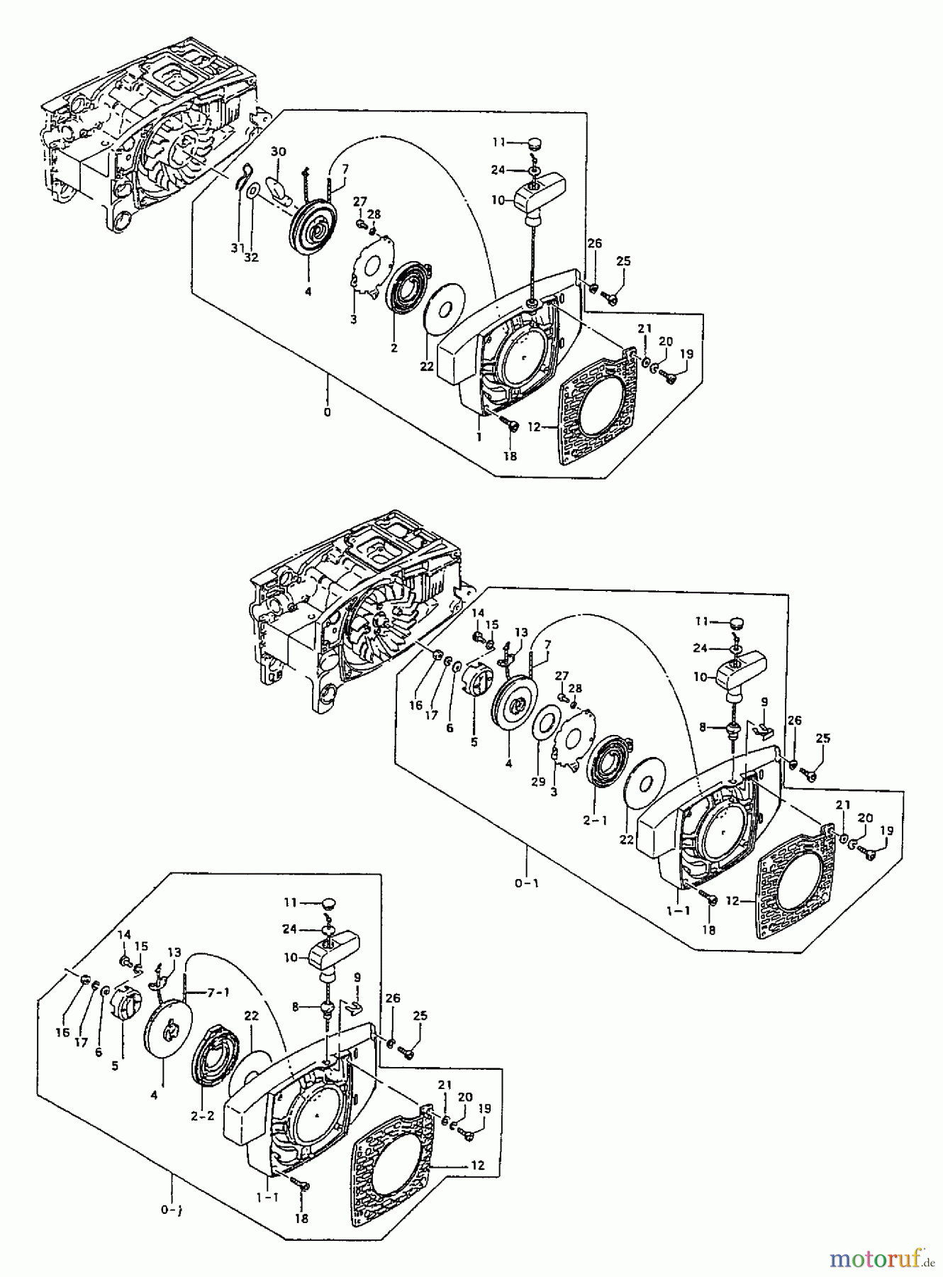 Tanaka Motorsägen ECS-655 - Tanaka Chainsaw Recoil Starter