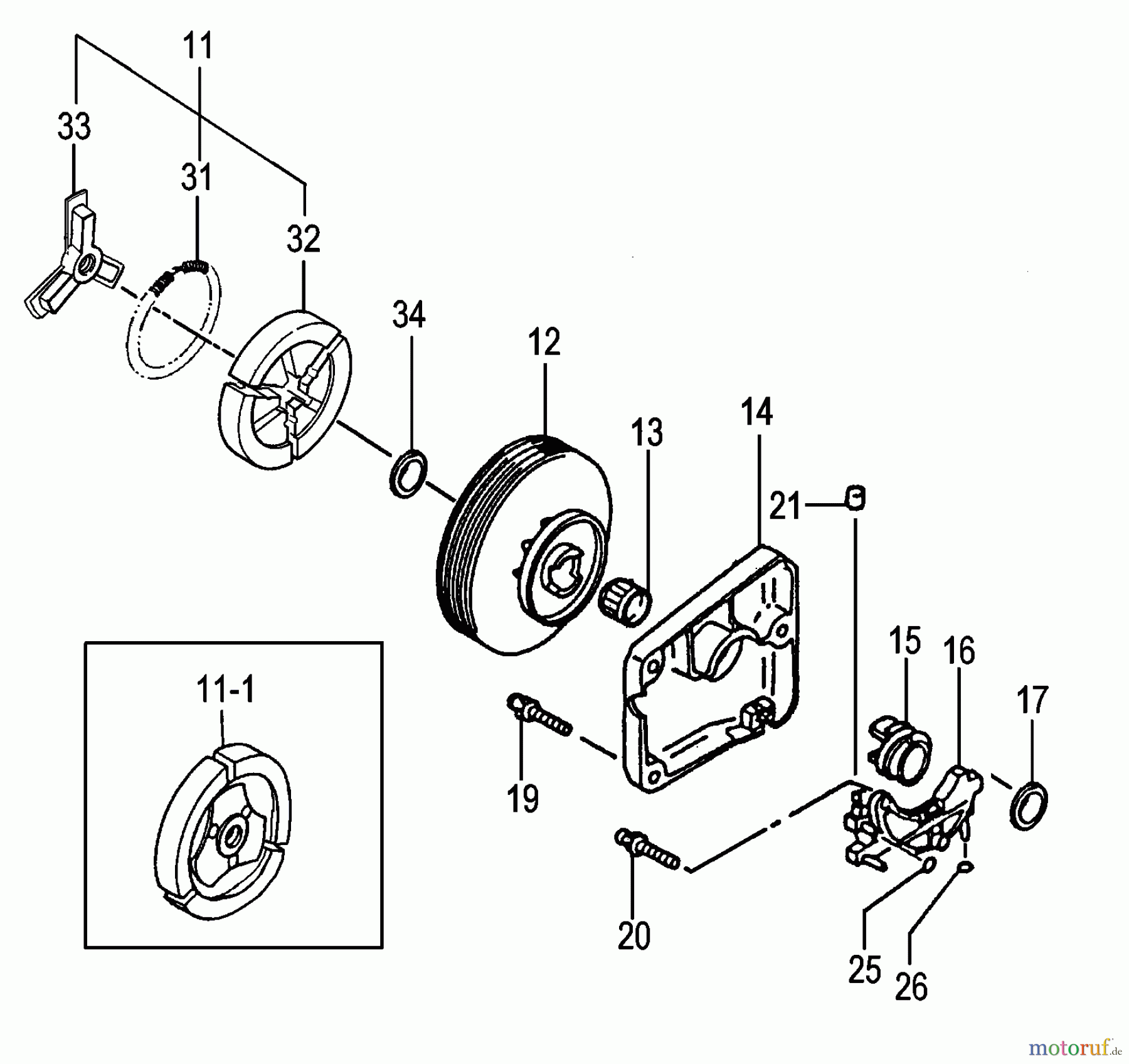Tanaka Motorsägen ECV-4501 - Tanaka Chainsaw Clutch & Oil Pump