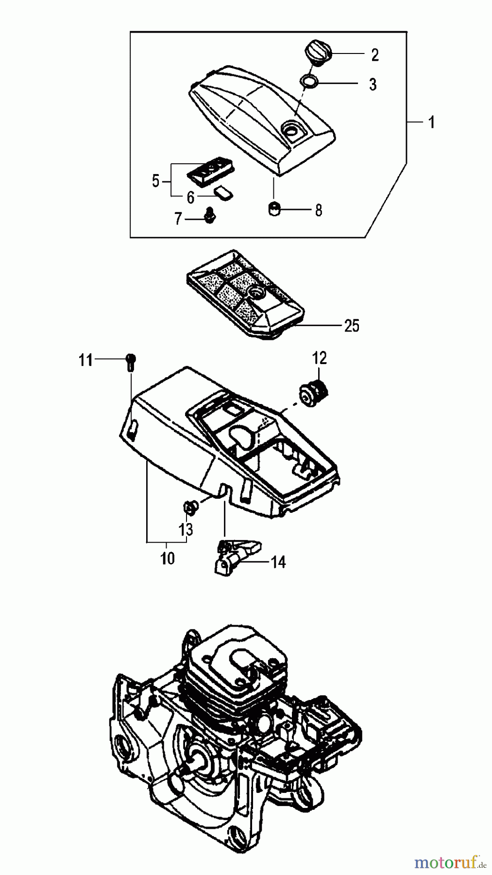  Tanaka Motorsägen ECV-5601 - Tanaka Chainsaw Air Filter / Cover