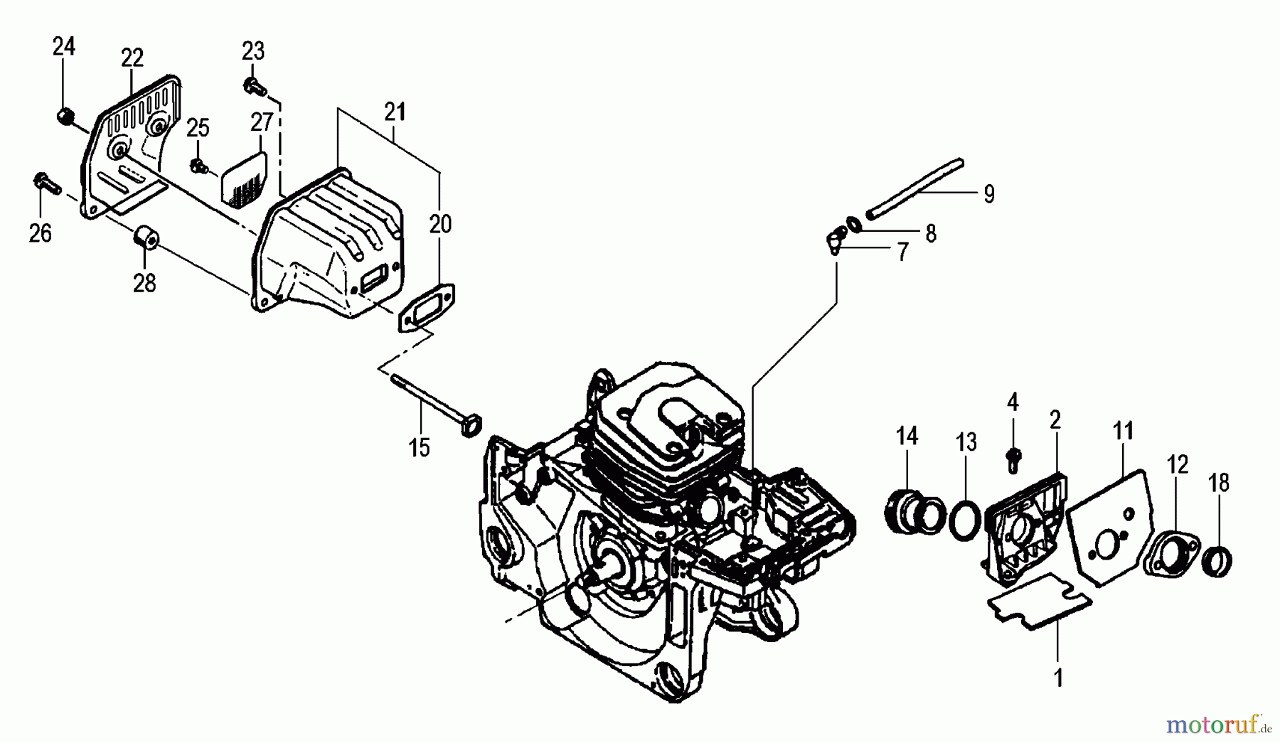Tanaka Motorsägen ECV-5601 - Tanaka Chainsaw Intake & Muffler