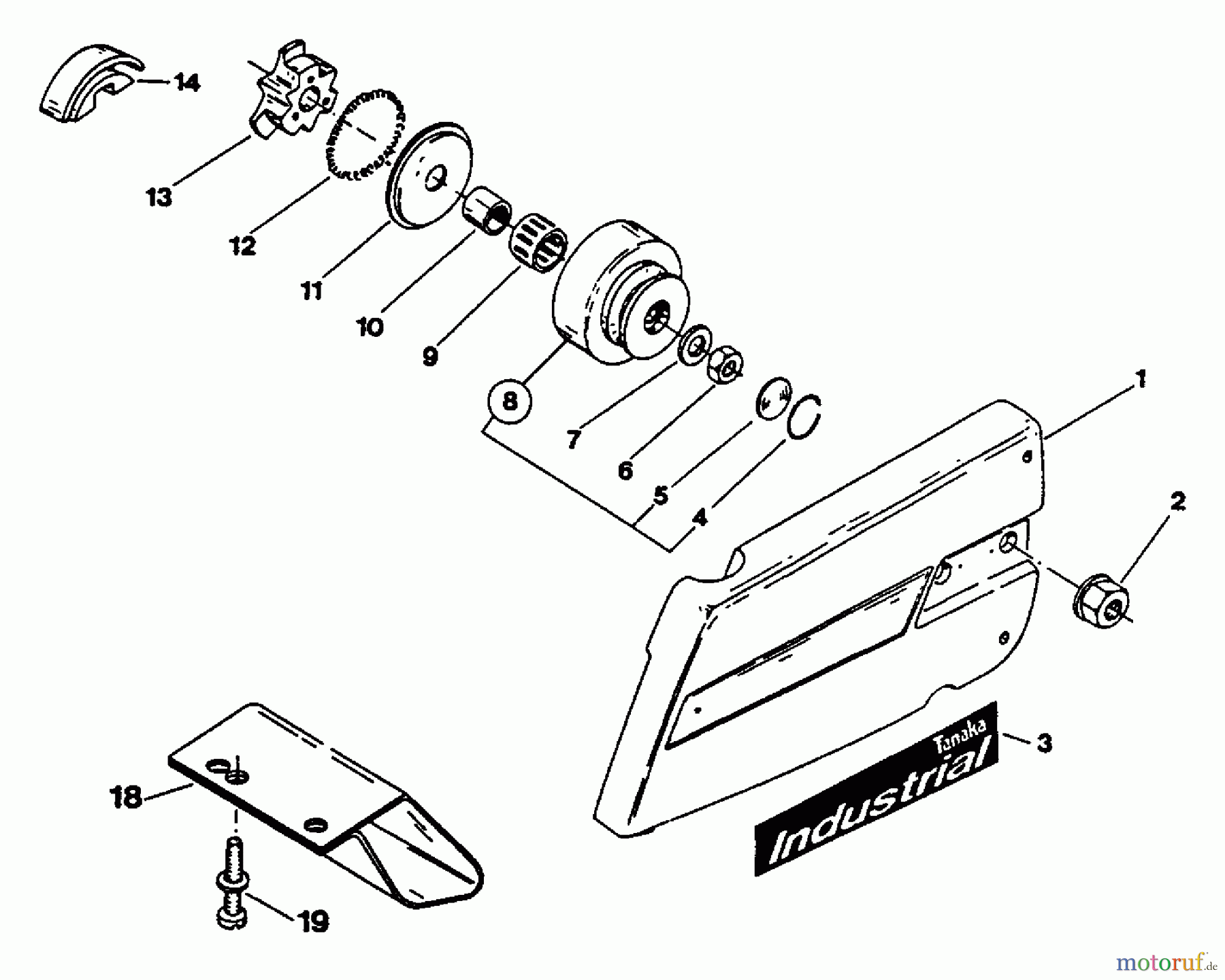  Tanaka Kappsägen EHC-140 - Tanaka Cut-Off Saw Clutch/Side Cover