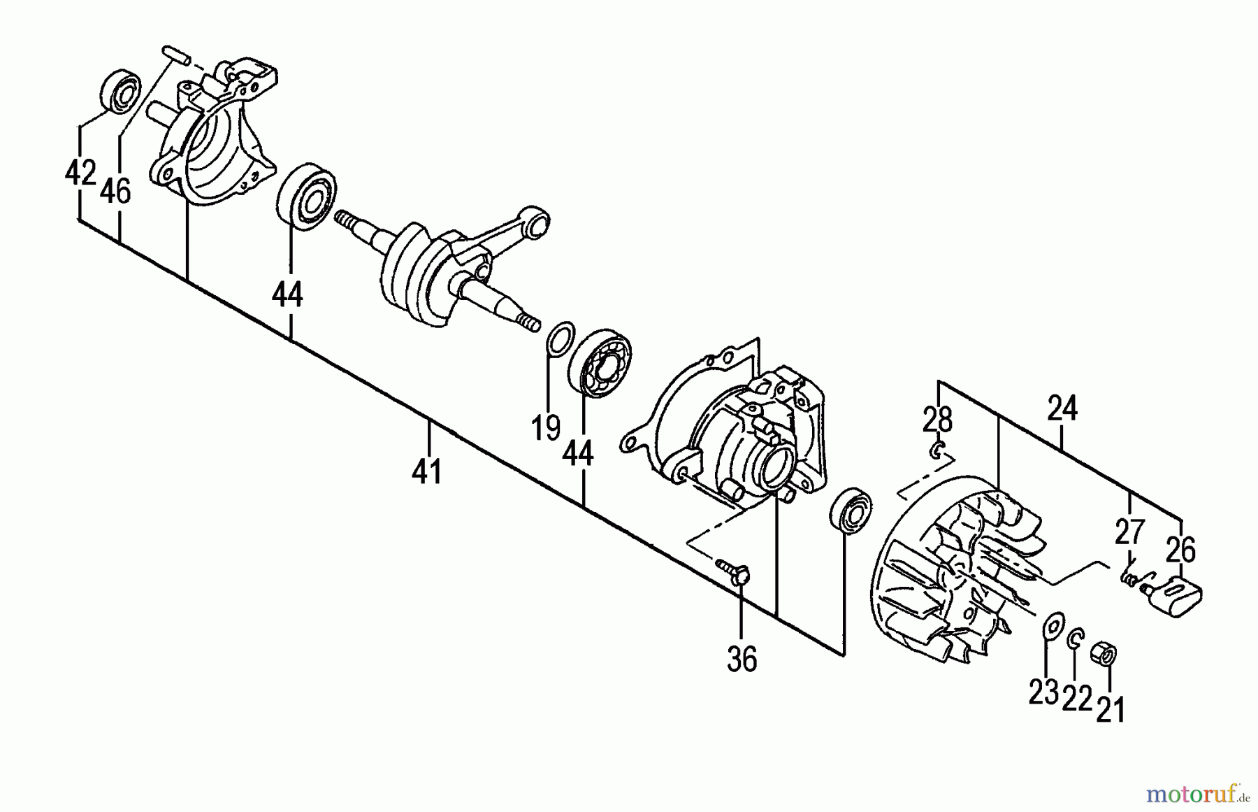  Tanaka Hochentaster TCS-3401 - Tanaka Professional Pruning Saw Flywheel, Starter Pawls, Crankcase
