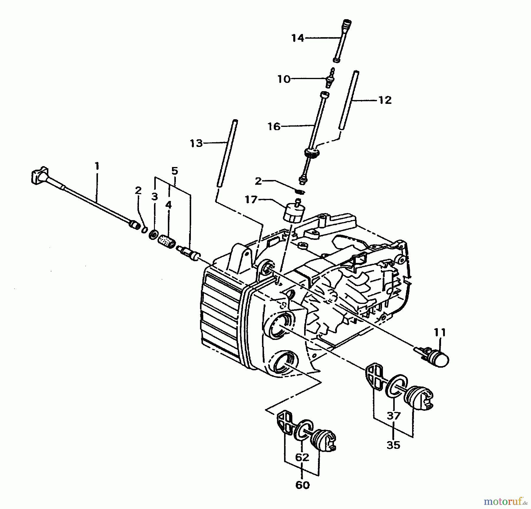 Tanaka Hochentaster TCS-3401 - Tanaka Professional Pruning Saw Oiler & Fuel System Components