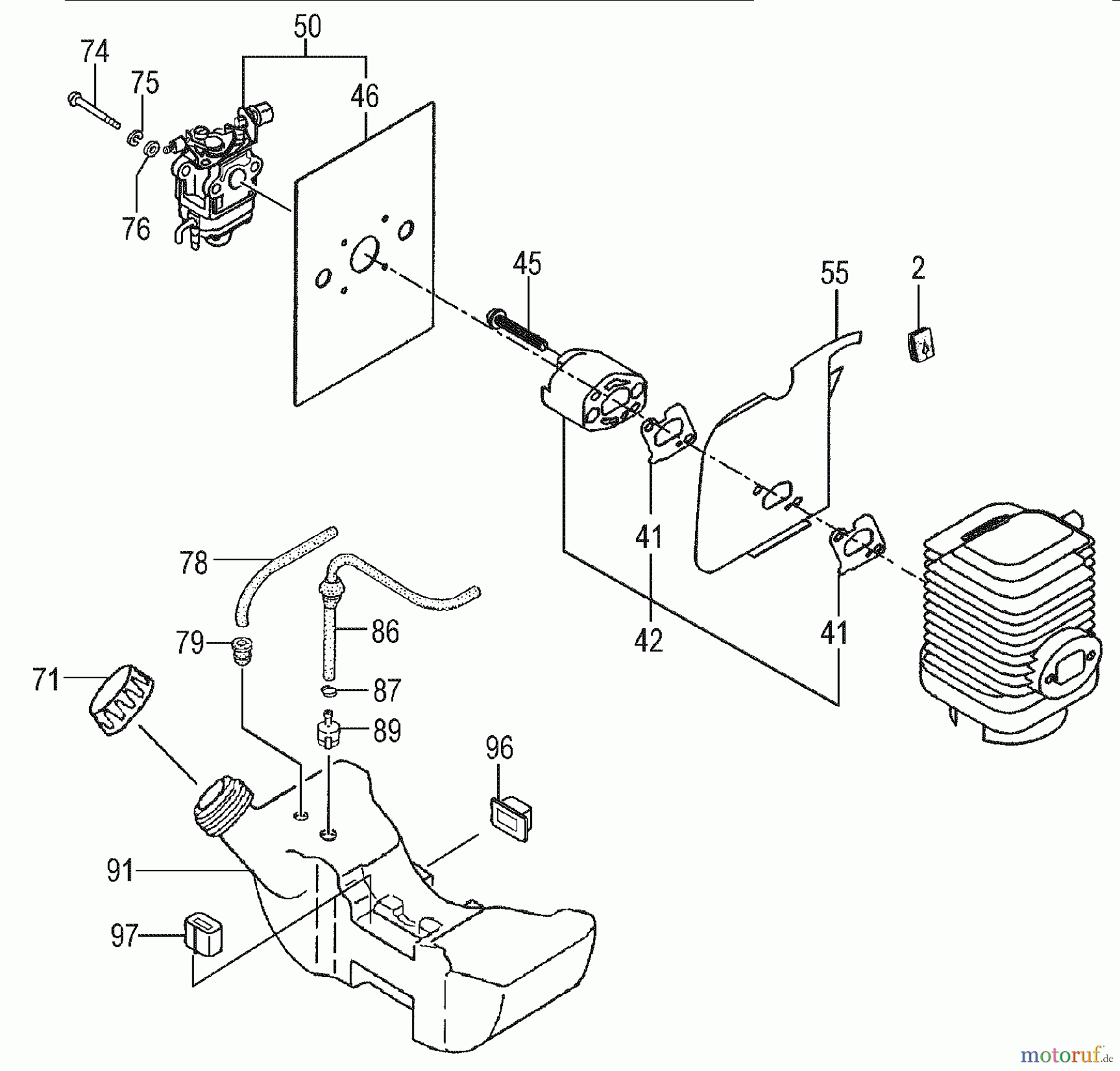 Tanaka Hochentaster TPS-2501 - Tanaka Extended Reach Pole Saw Fuel System