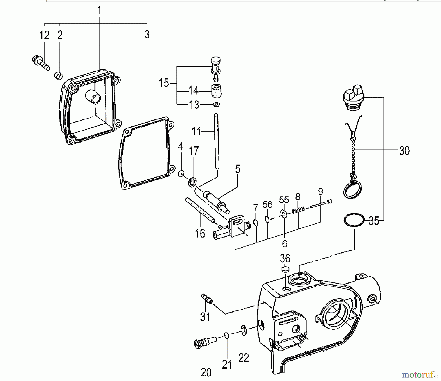 Tanaka Hochentaster TPS-2510 - Tanaka Extended Reach Pole Saw Oil Pump, Cap, Filter