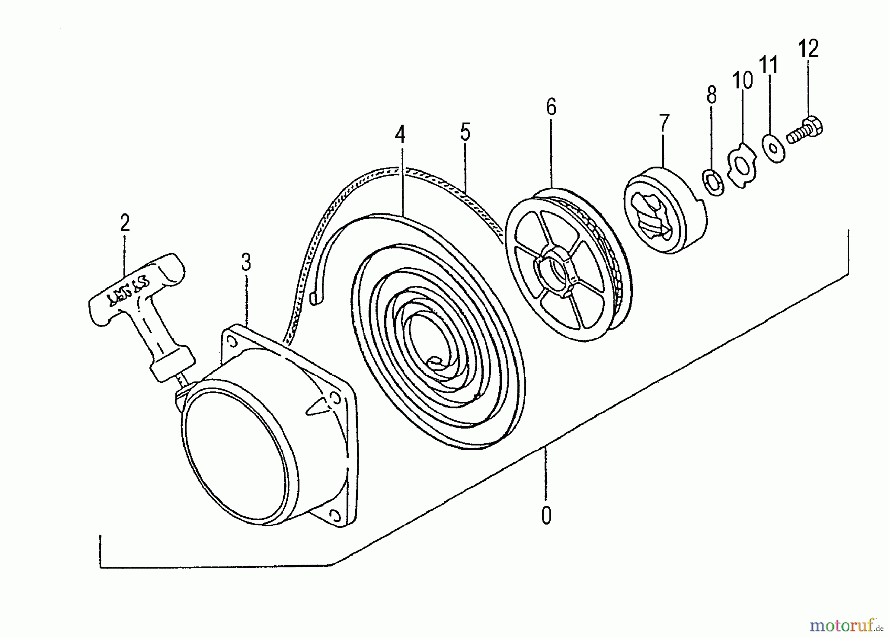Tanaka Hochentaster TPS-270PF - Tanaka Extended Reach Pole Saw Recoil Starter