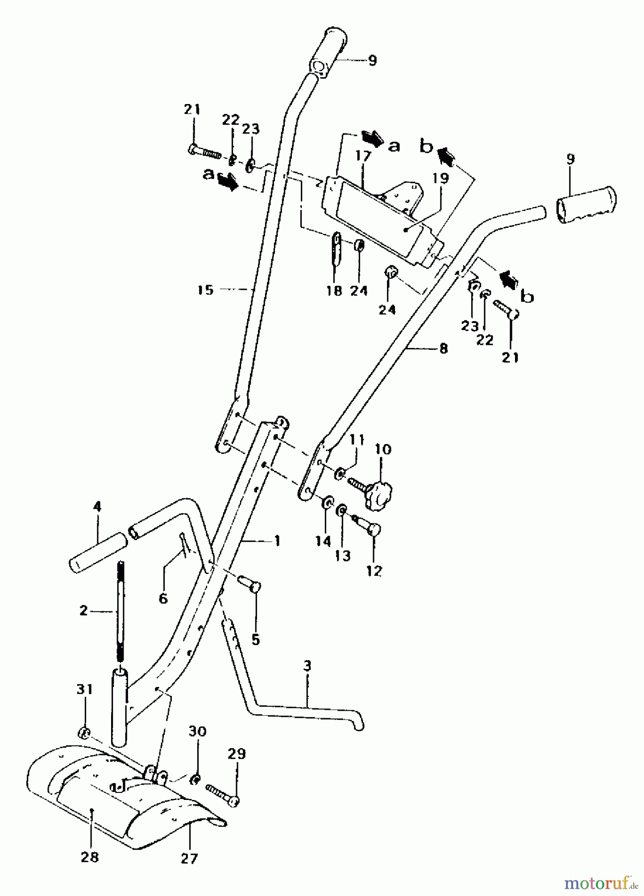Tanaka Motorhacken und Kultivierer TS-720 (RC-210E) - Tanaka E-Z Tiller Touch Start Frame