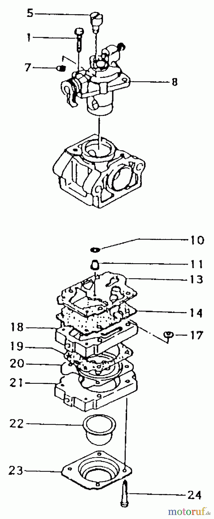 Tanaka Trimmer, Motorsensen AST-210 - Tanaka AutoStart Trimmer Carburetor