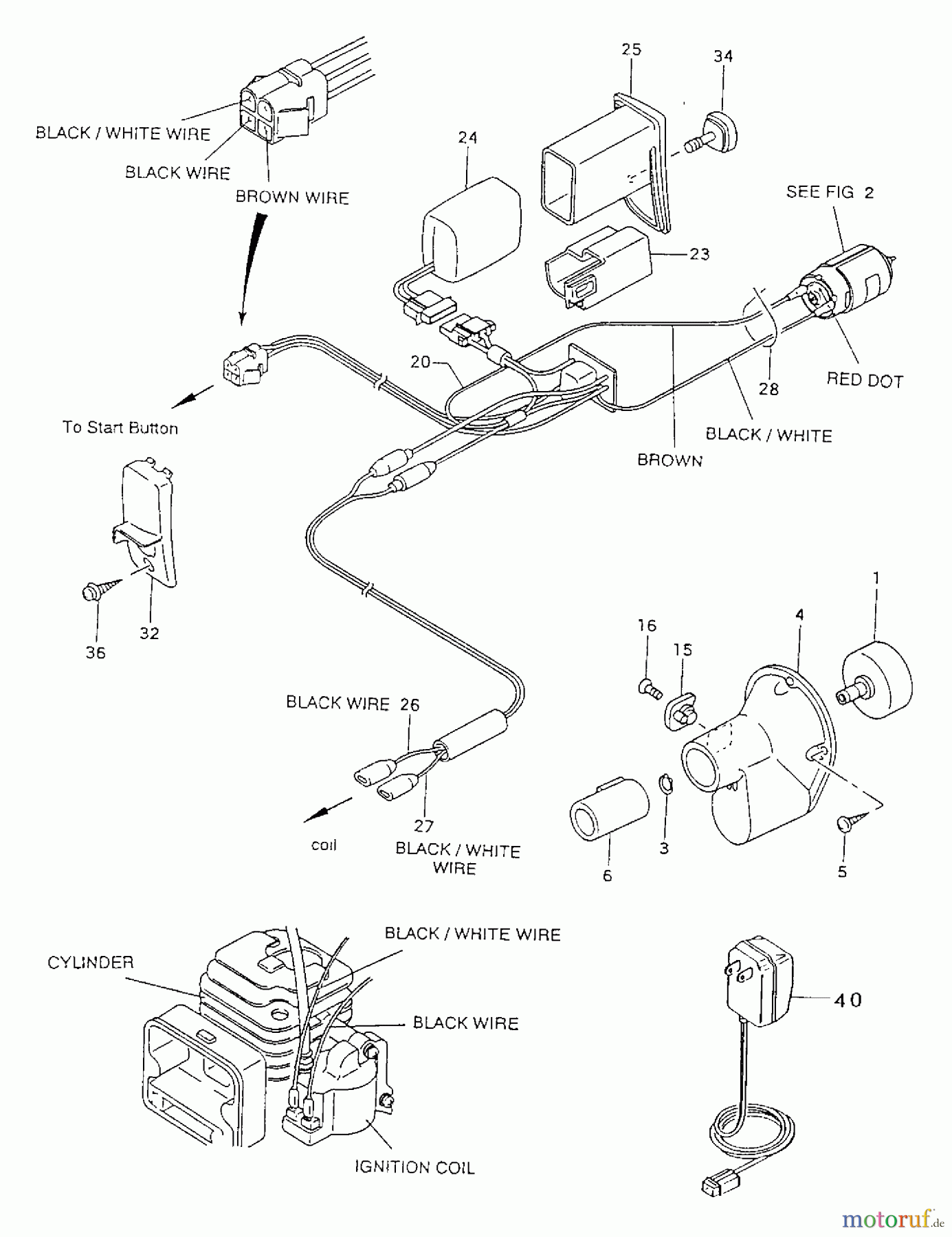 Tanaka Trimmer, Motorsensen AST-210 - Tanaka AutoStart Trimmer Clutch Case & Wires