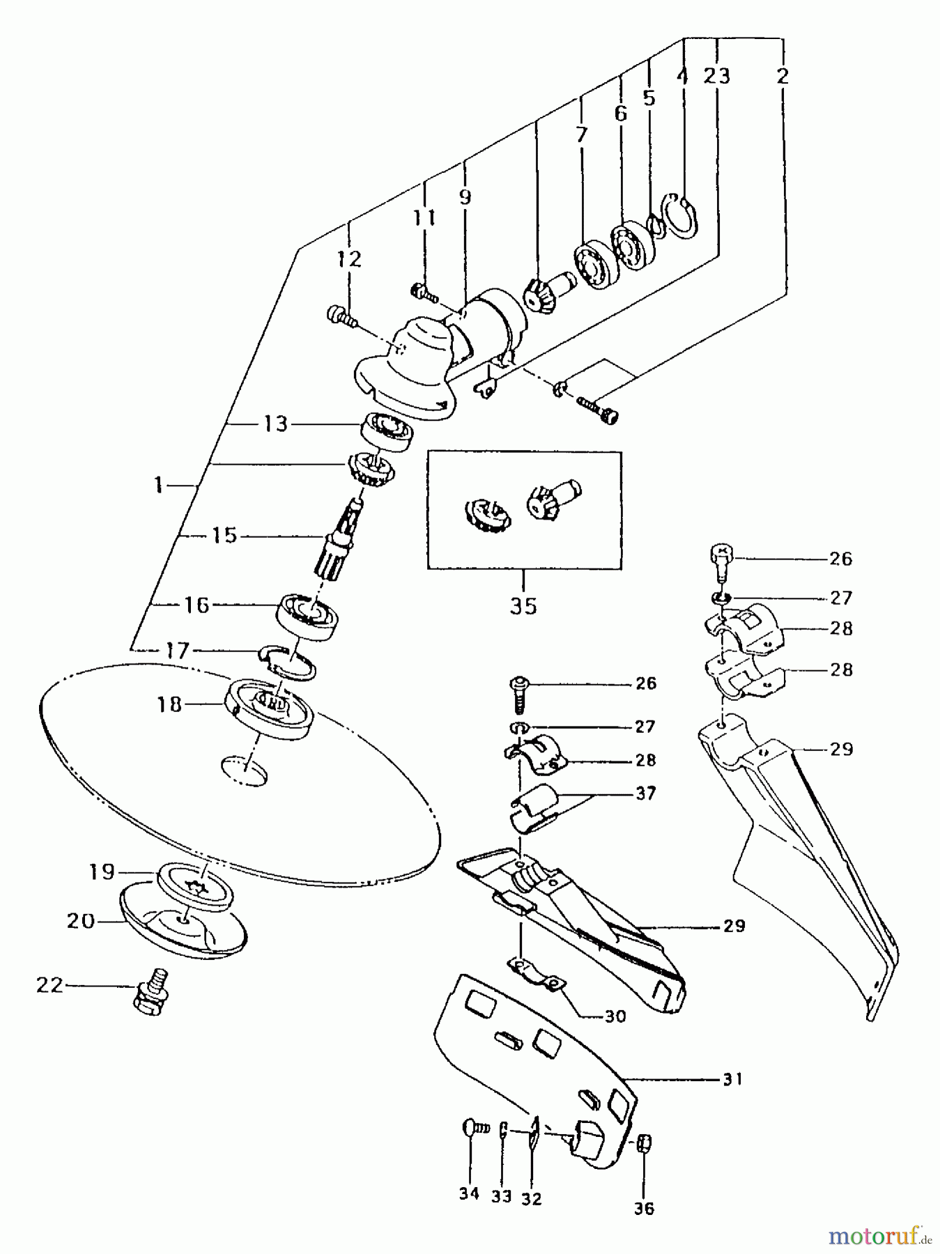 Tanaka Trimmer, Motorsensen AST-210 - Tanaka AutoStart Trimmer Gear Case
