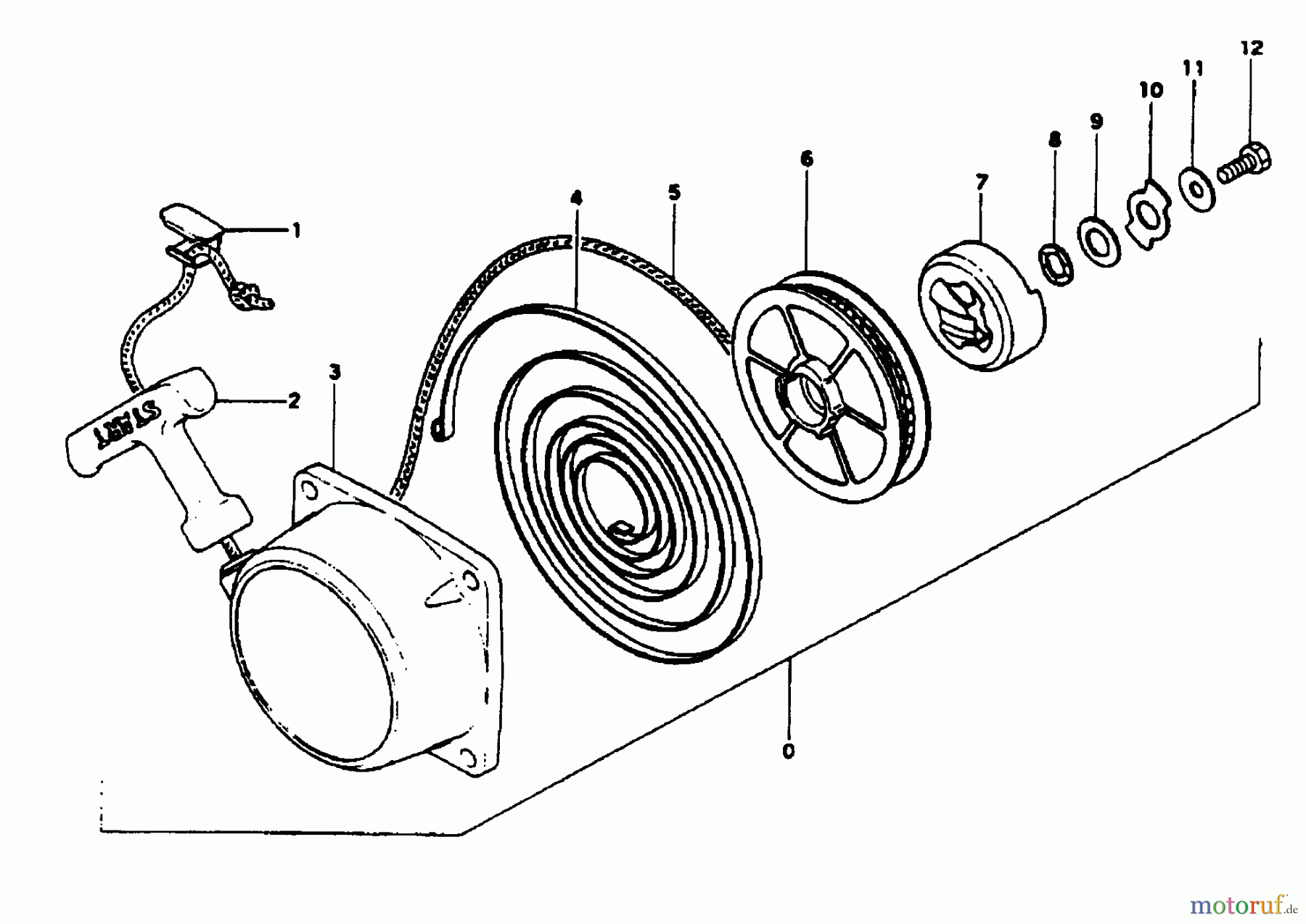  Tanaka Blasgeräte, Sauger, Häcksler, Mulchgeräte TBL-500 - Tanaka Backpack Blower Recoil Starter