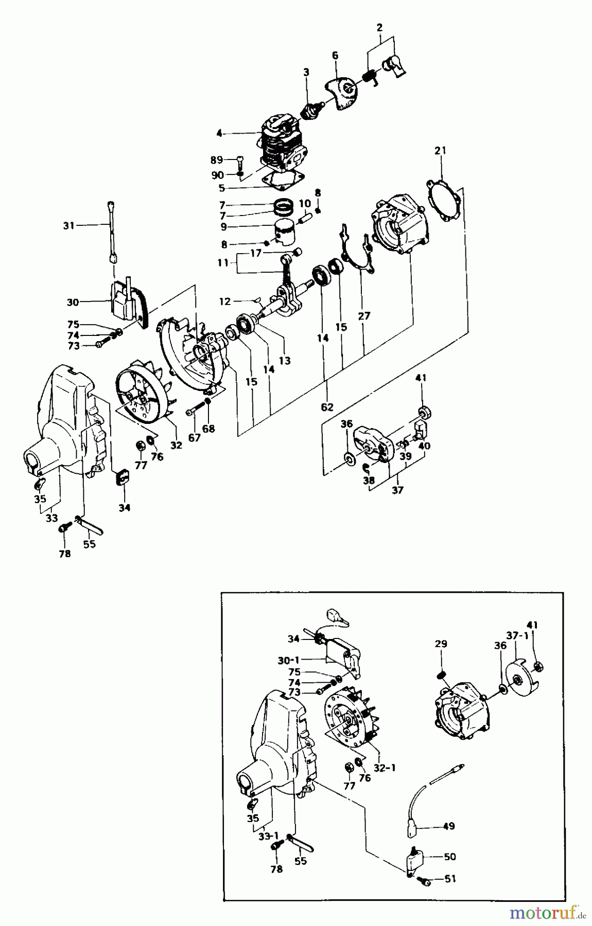 Tanaka Trimmer, Motorsensen TBC-210 - Tanaka Trimmer / Brush Cutter Engine