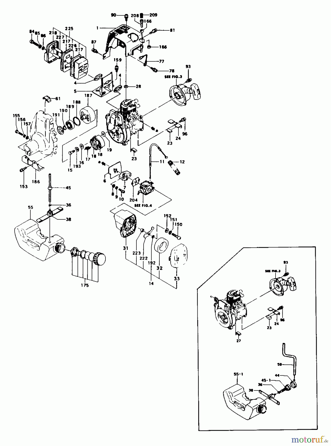 Tanaka Trimmer, Motorsensen TBC-210 - Tanaka Trimmer / Brush Cutter Engine Components