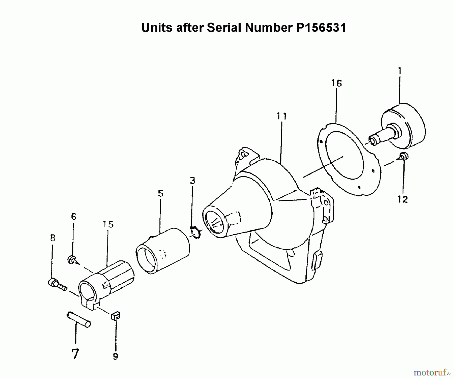  Tanaka Trimmer, Motorsensen TBC-220 - Tanaka Grass Trimmer / Brush Cutter Clutch Case (Units after Serial Number P156531)