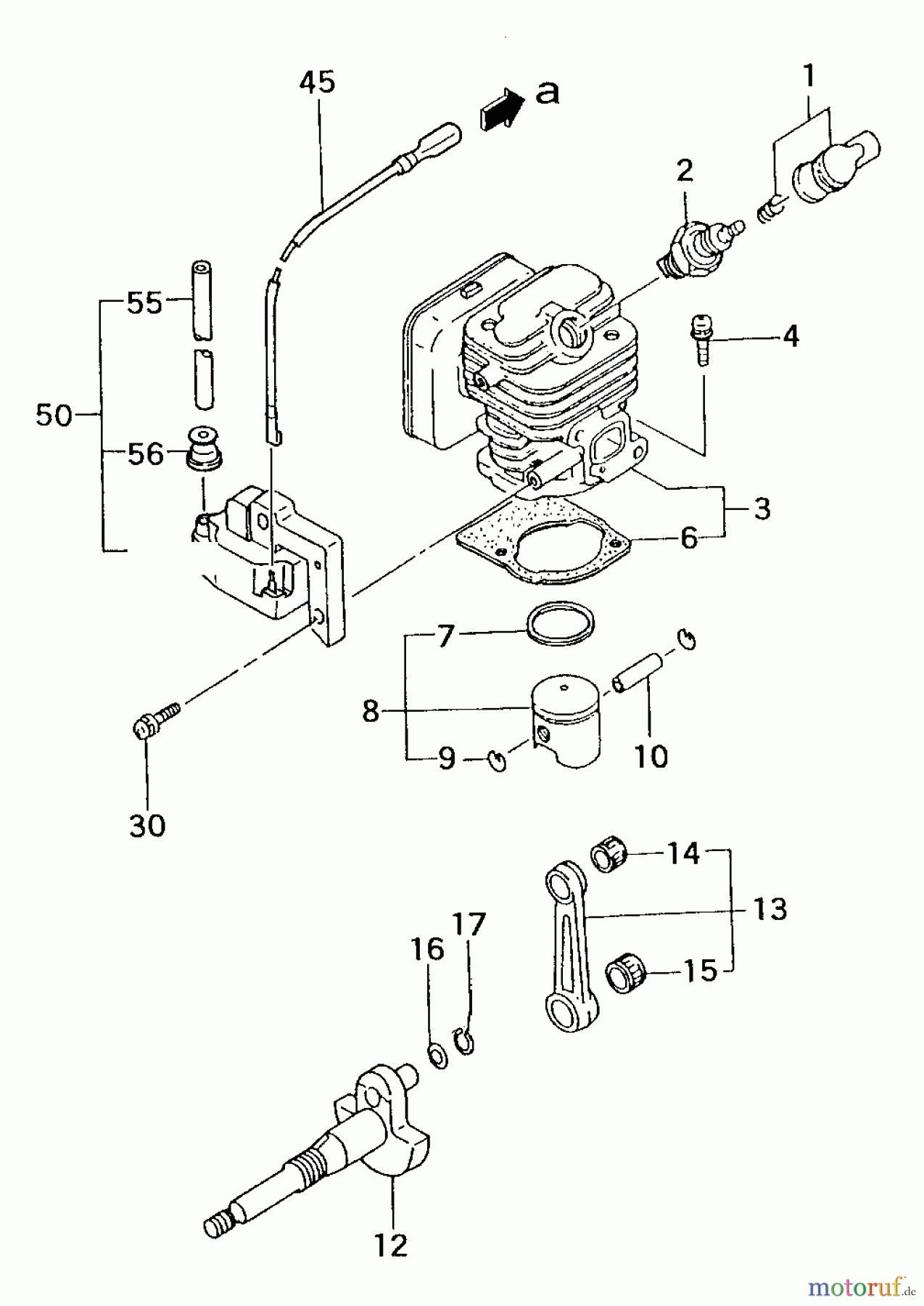  Tanaka Trimmer, Motorsensen TBC-2251 - Tanaka Grass Trimmer Engine / Cylinder, Piston, Crankshaft