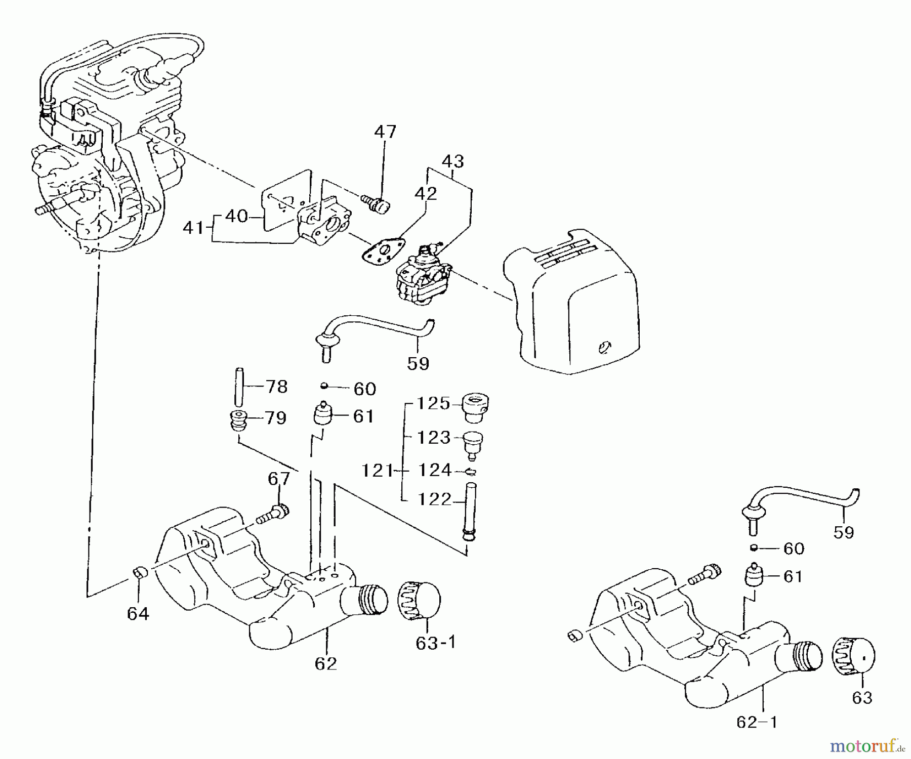 Tanaka Trimmer, Motorsensen TBC-2251 - Tanaka Grass Trimmer Fuel System