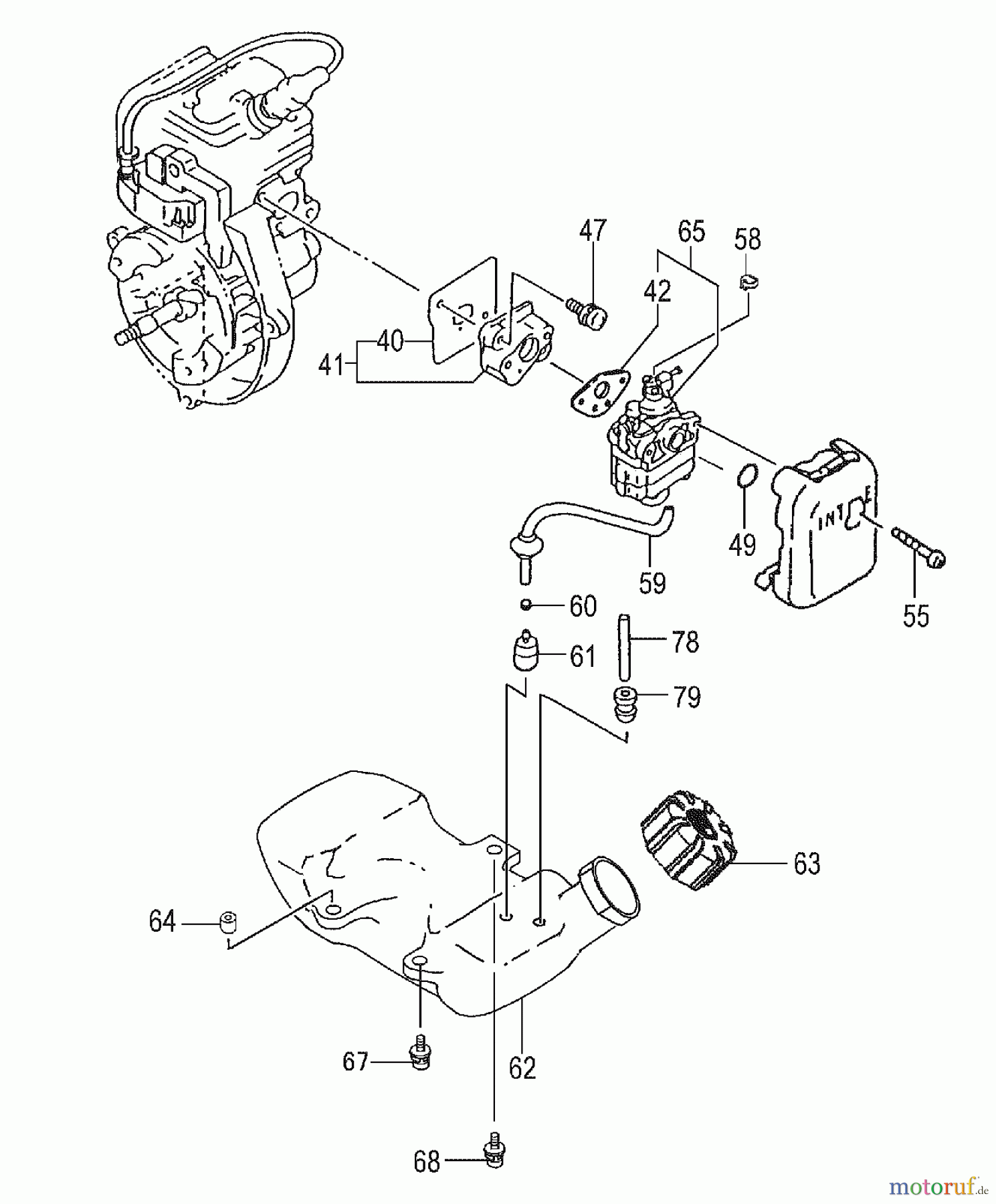 Tanaka Trimmer, Motorsensen TBC-225CS - Tanaka Grass Trimmer Fuel System