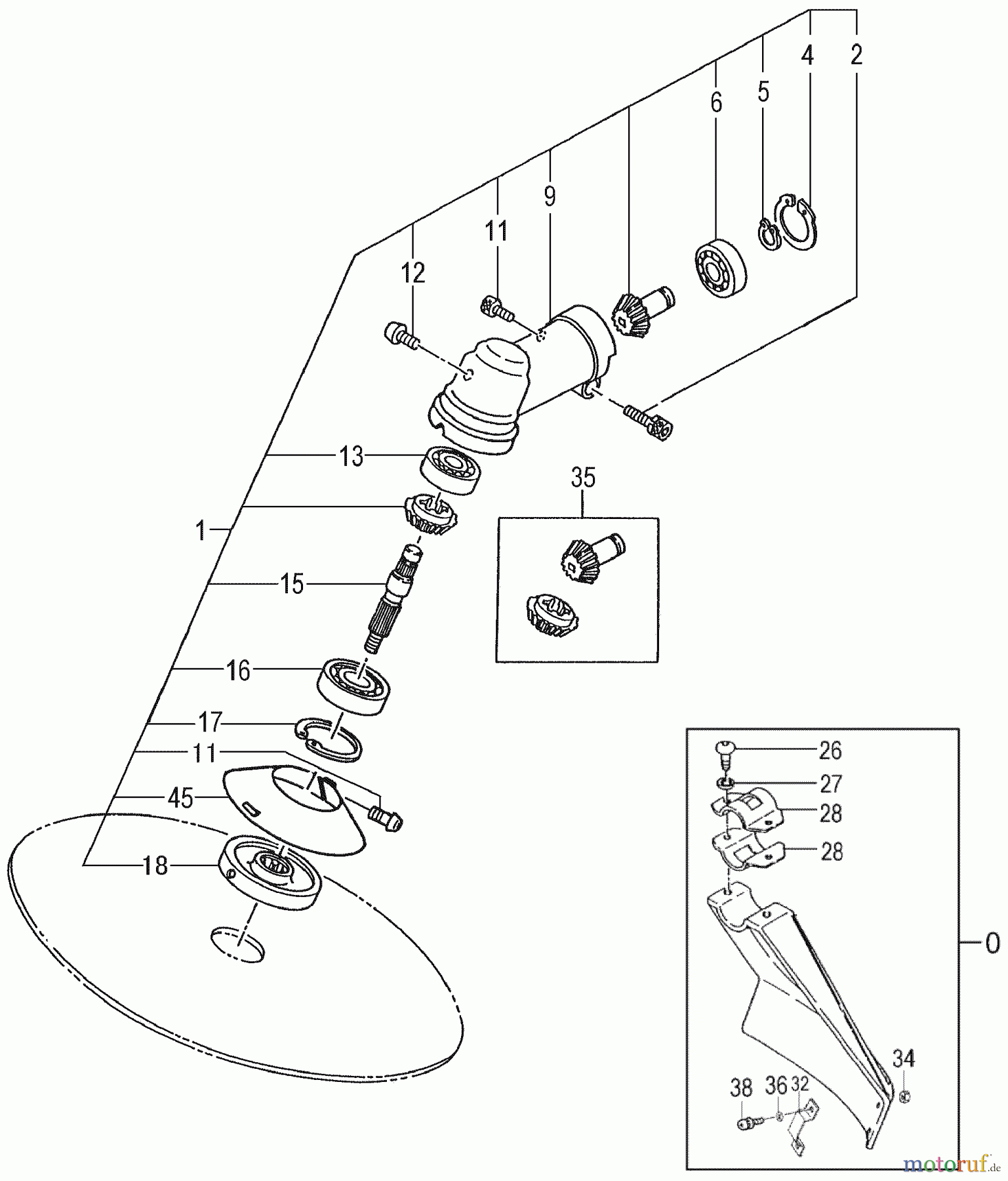 Tanaka Trimmer, Motorsensen TBC-225S - Tanaka Grass Trimmer Gear Case & Safety Guard