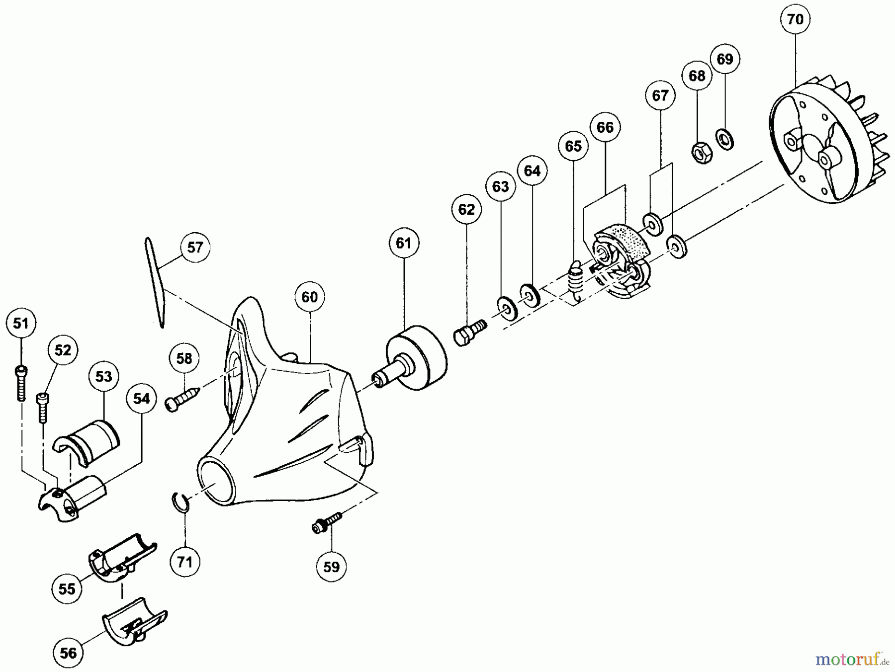  Tanaka Trimmer, Motorsensen TBC-240PF - Tanaka Grass Trimmer Flywheel, Clutch, Fan Case