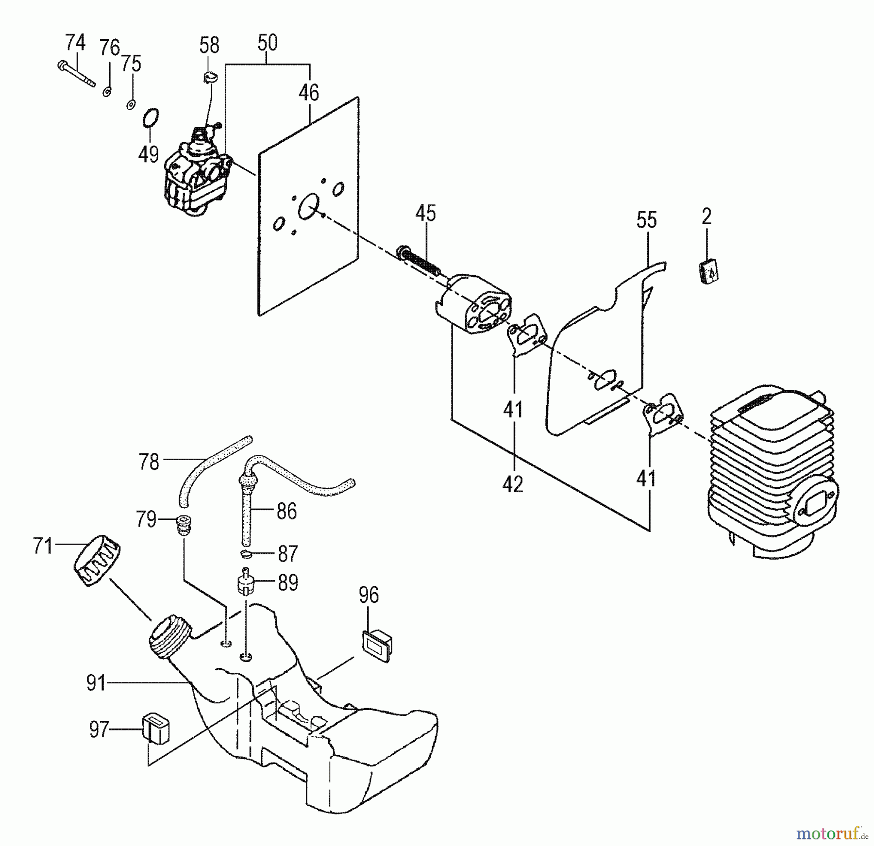  Tanaka Trimmer, Motorsensen TBC-2500 - Tanaka Grass Trimmer Fuel System