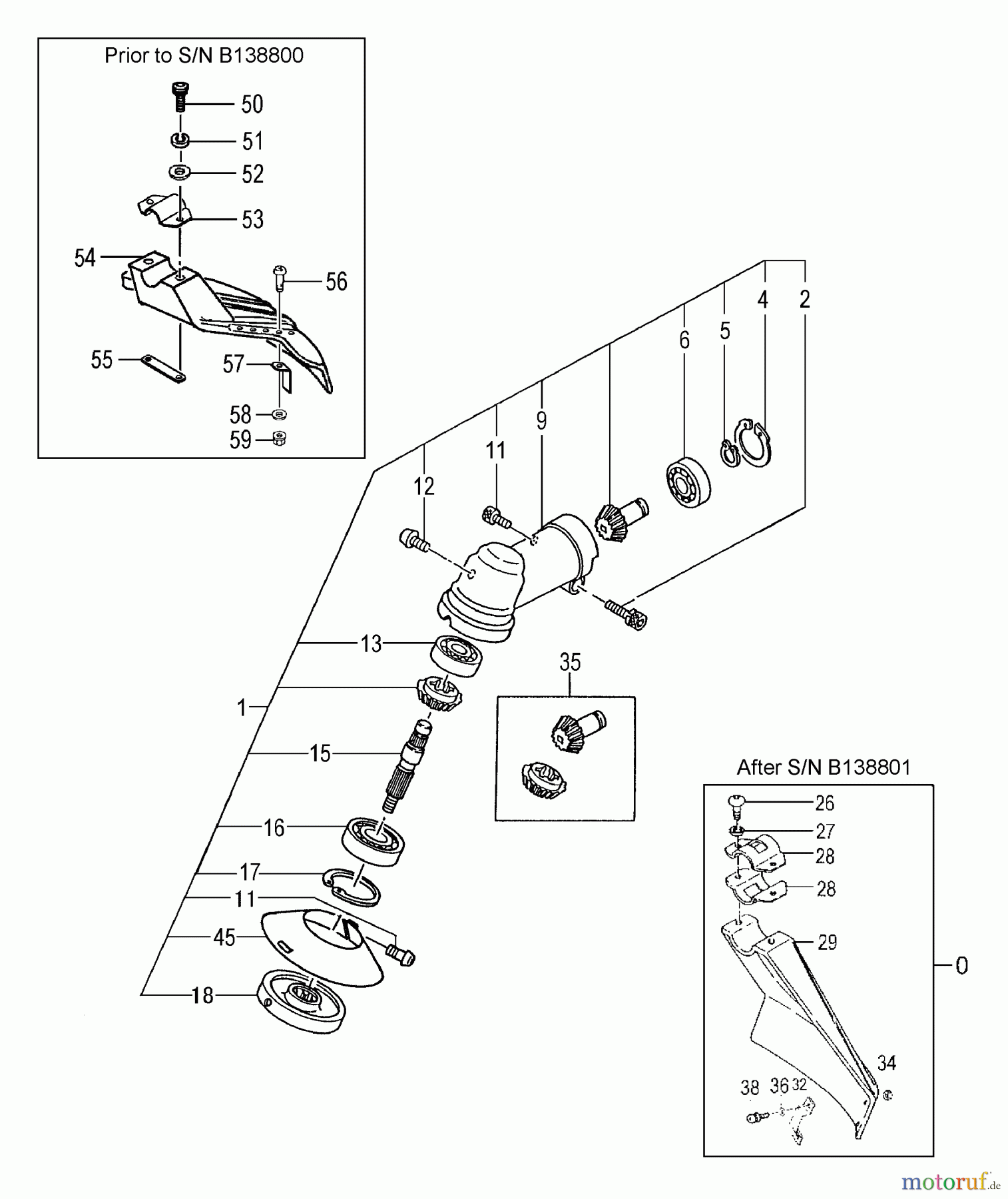 Tanaka Trimmer, Motorsensen TBC-2500 - Tanaka Grass Trimmer Gear Case